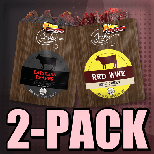Carolina Reaper & Red Wine Flavored Jerky 2-Pack by Jerky.com