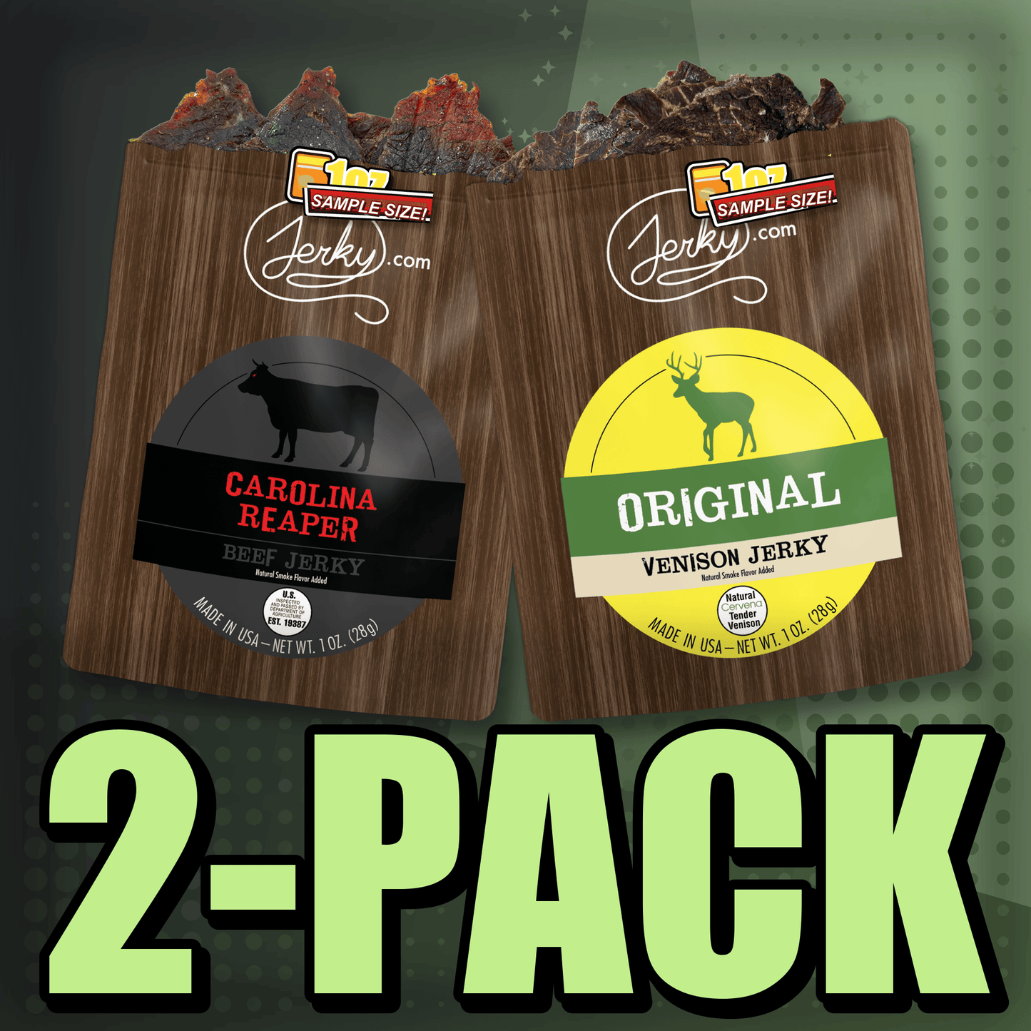 Carolina Reaper & Original Venison 2-Pack by Jerky.com