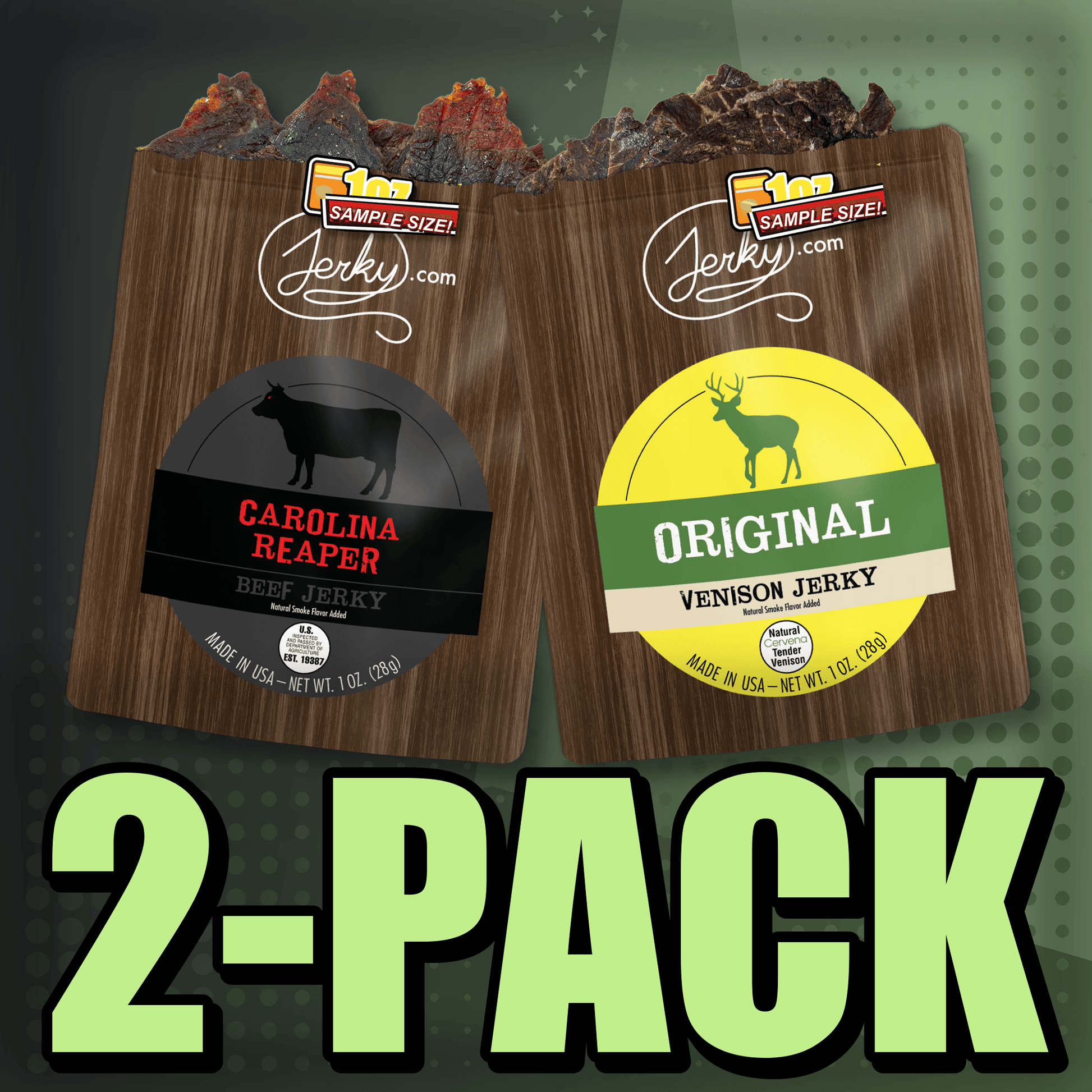 Carolina Reaper & Original Venison 2-Pack by Jerky.com