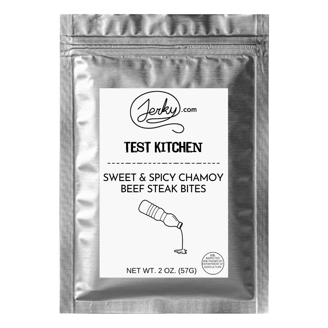 Test Kitchen - Sweet & Spicy Chamoy Steak Bites by Jerky.com
