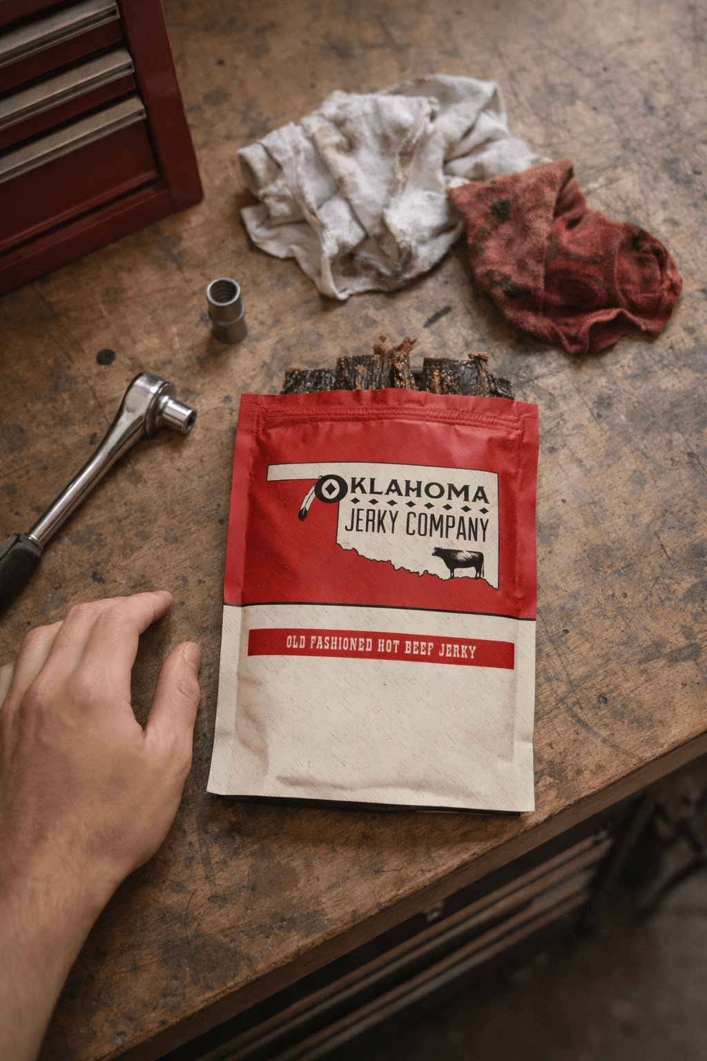 Old Fashioned Style Beef Jerky - Hot by Oklahoma Jerky Company