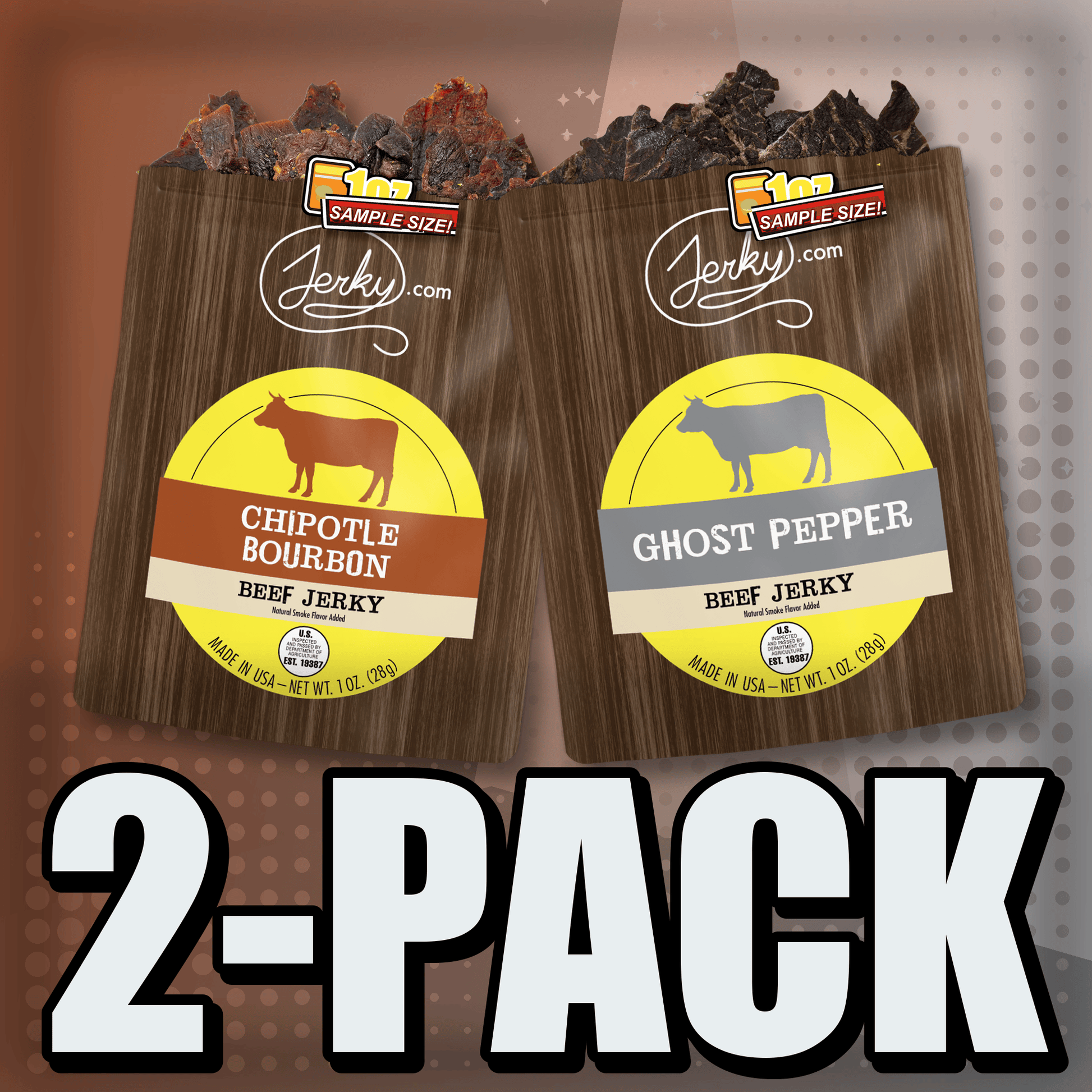 Chipotle Bourbon & Ghost Pepper 2-Pack by Jerky.com