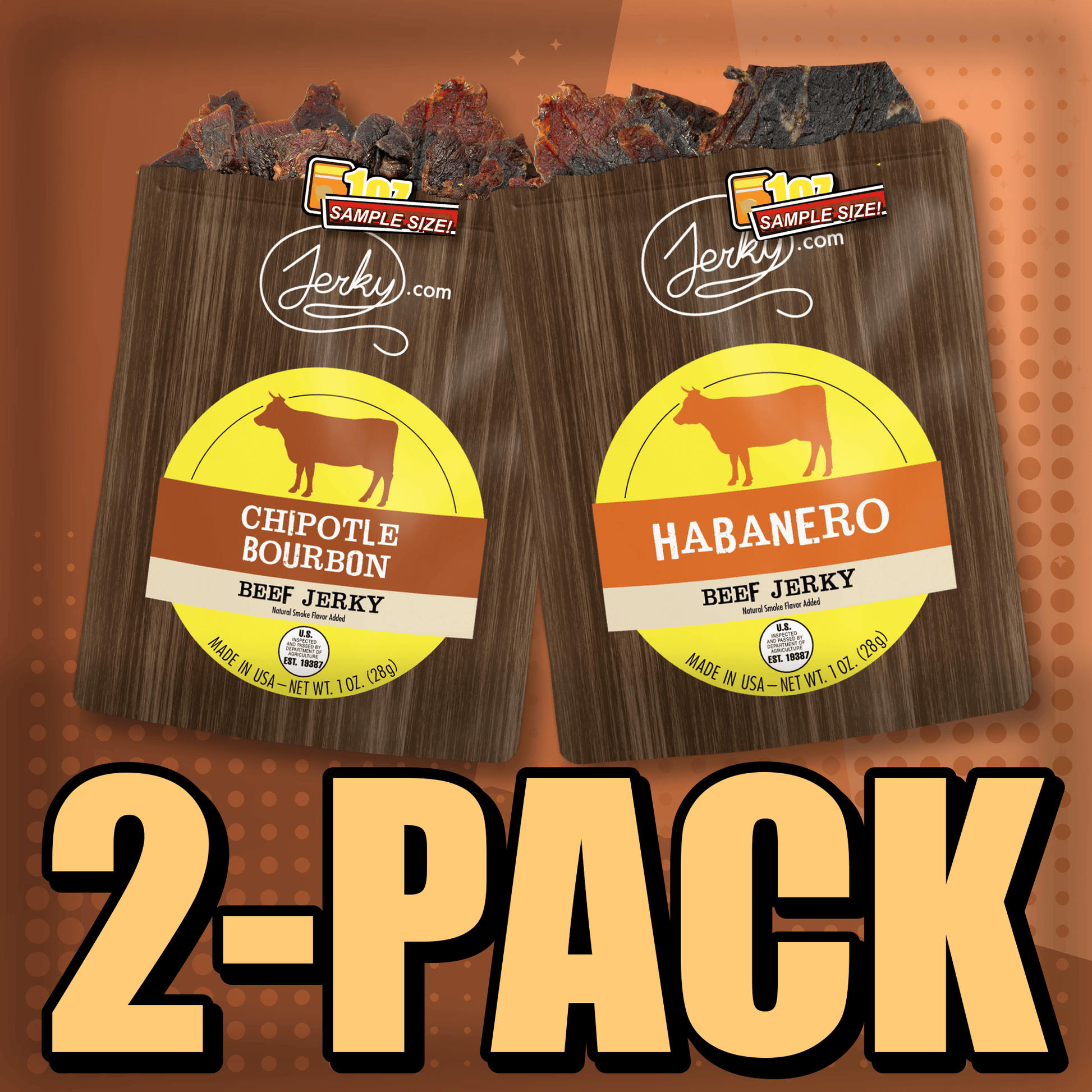 Chipotle Bourbon & Habanero 2-Pack by Jerky.com