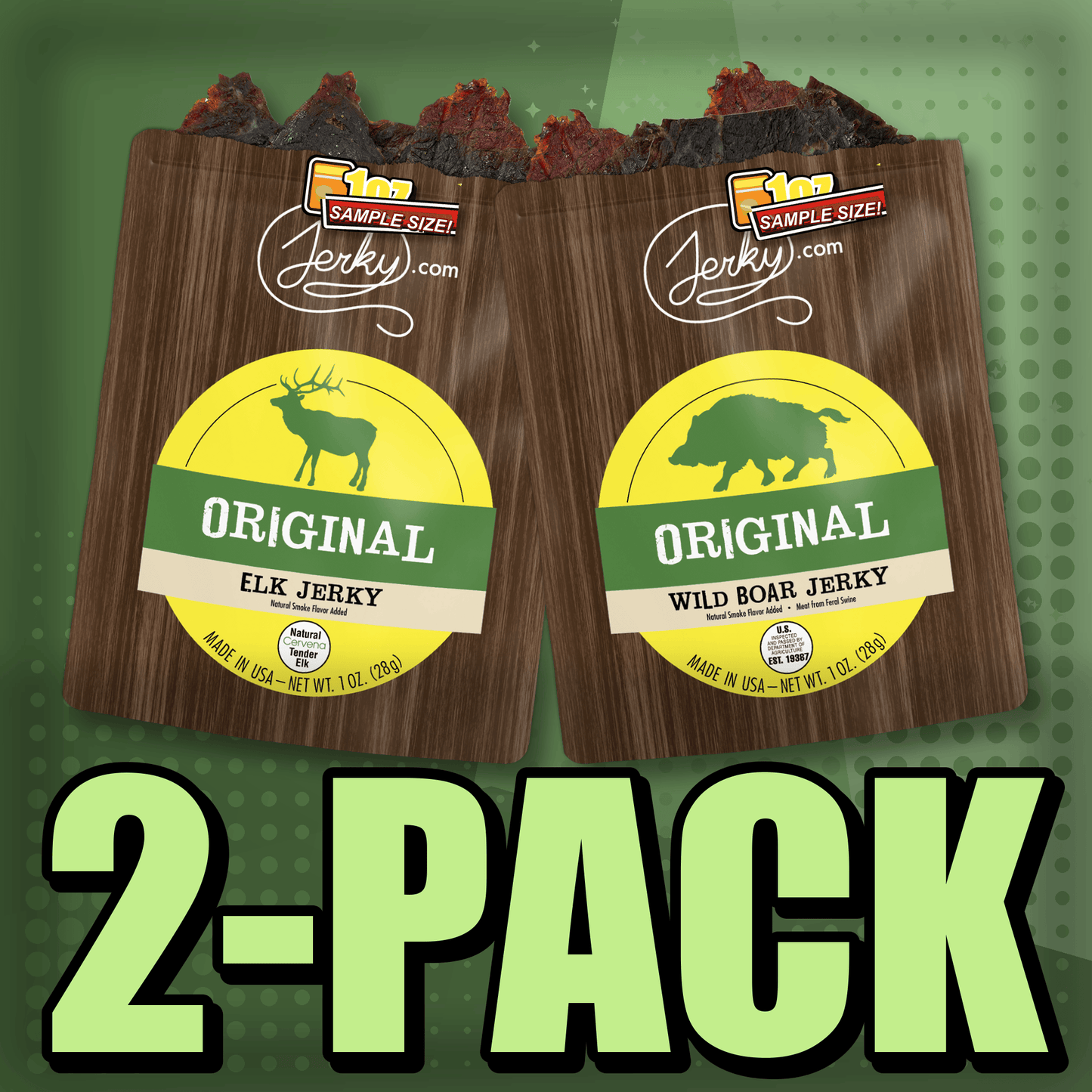 Original Elk & Original Boar 2-Pack by Jerky.com