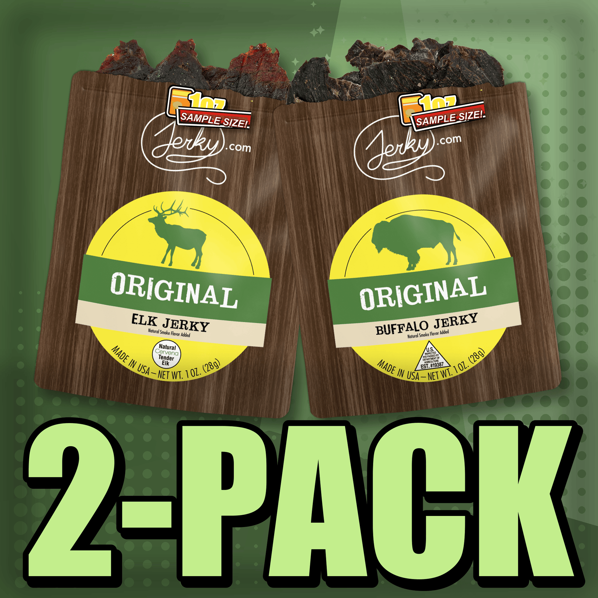 Original Elk & Original Buffalo 2-Pack by Jerky.com