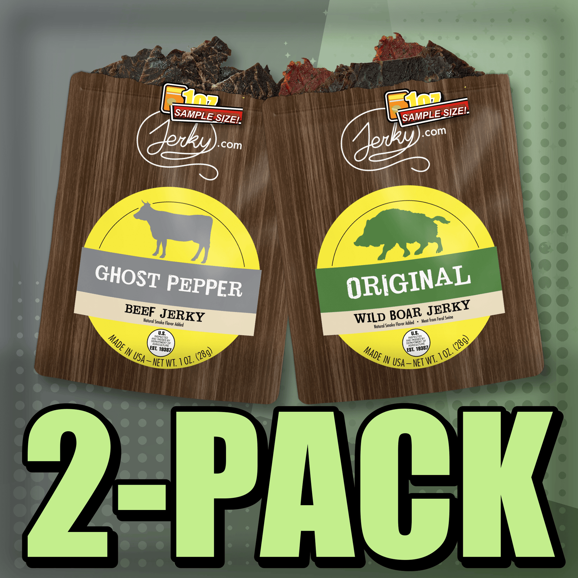 Ghost Pepper & Original Boar 2-Pack by Jerky.com