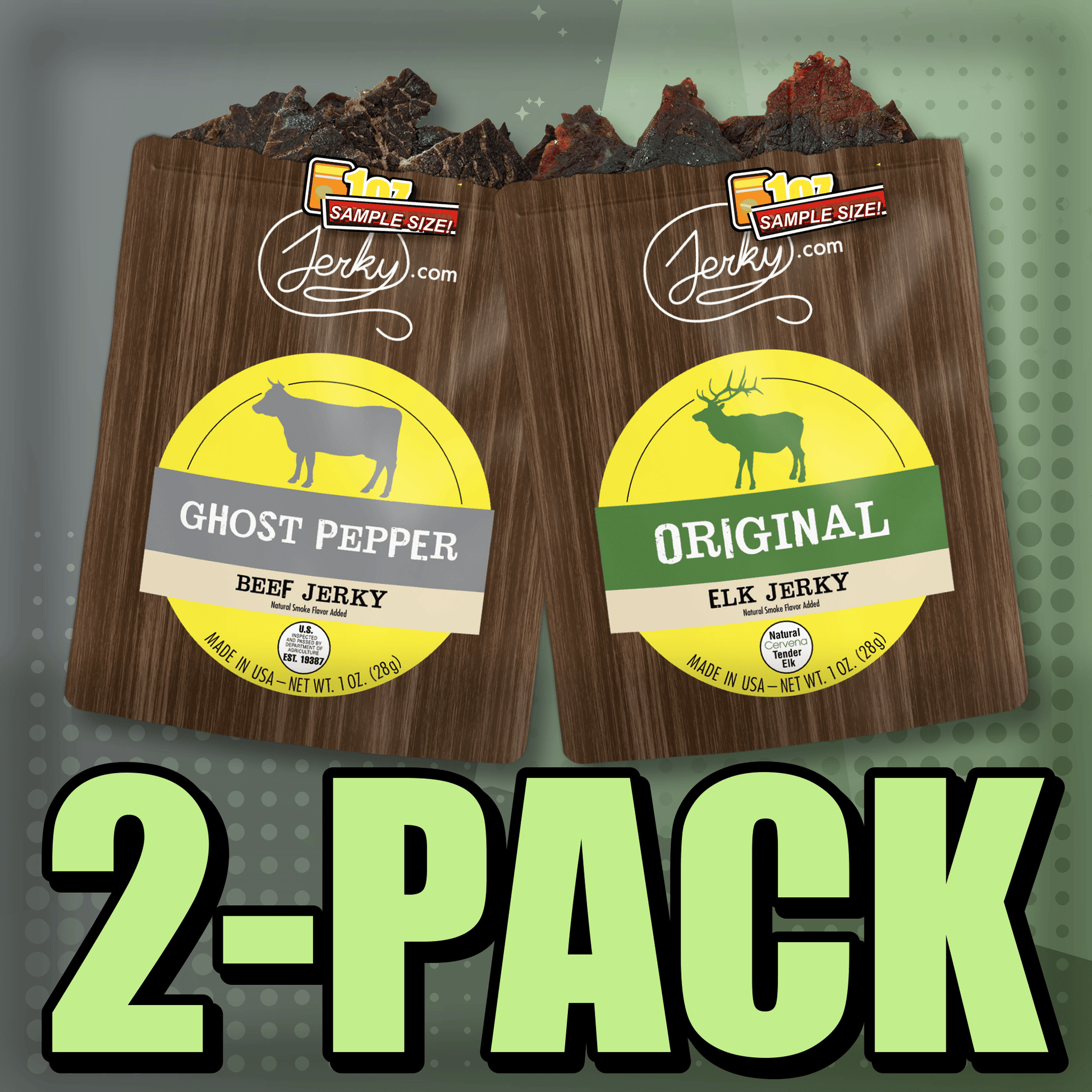 Ghost Pepper & Original Elk 2-Pack by Jerky.com