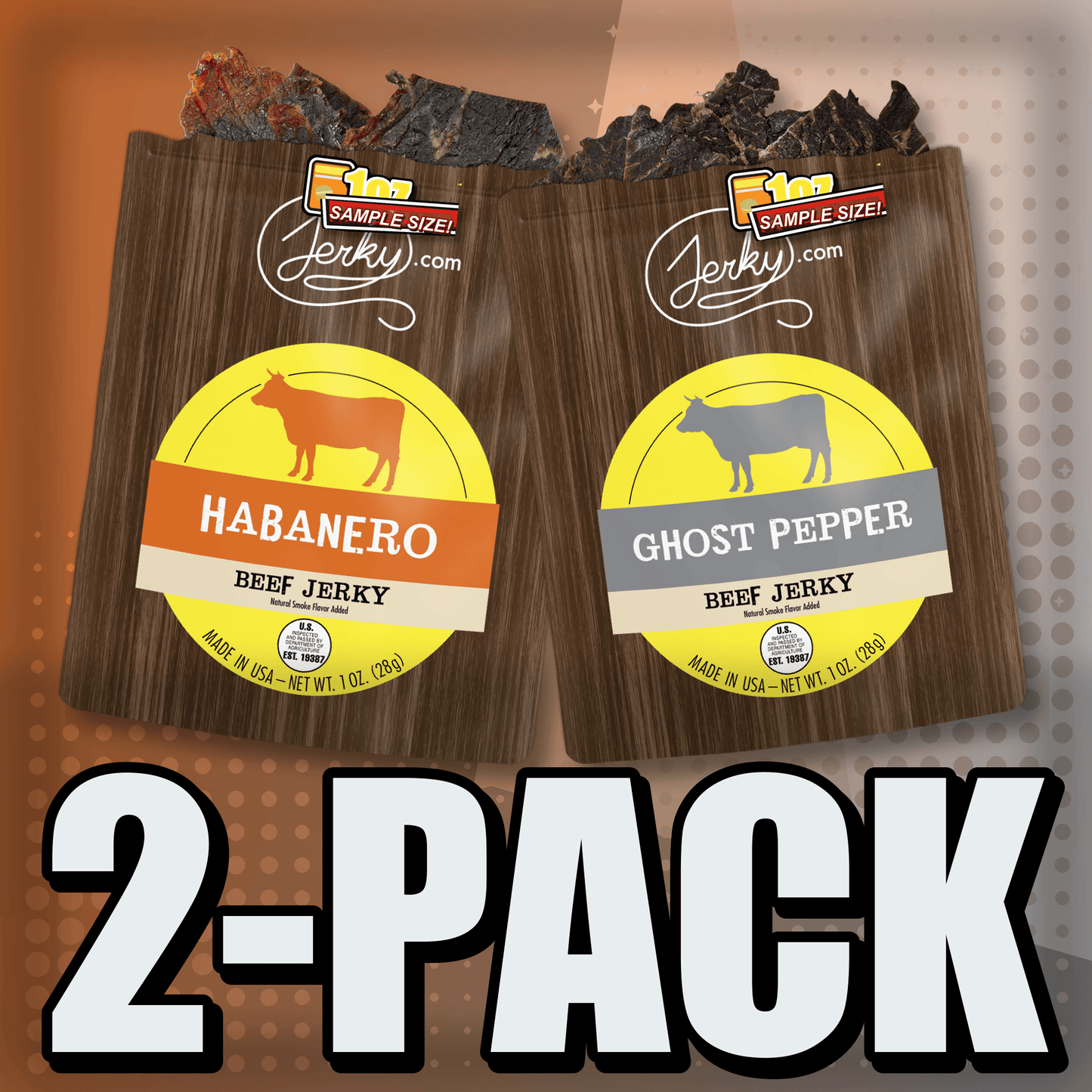 Habanero & Ghost Pepper 2-Pack by Jerky.com