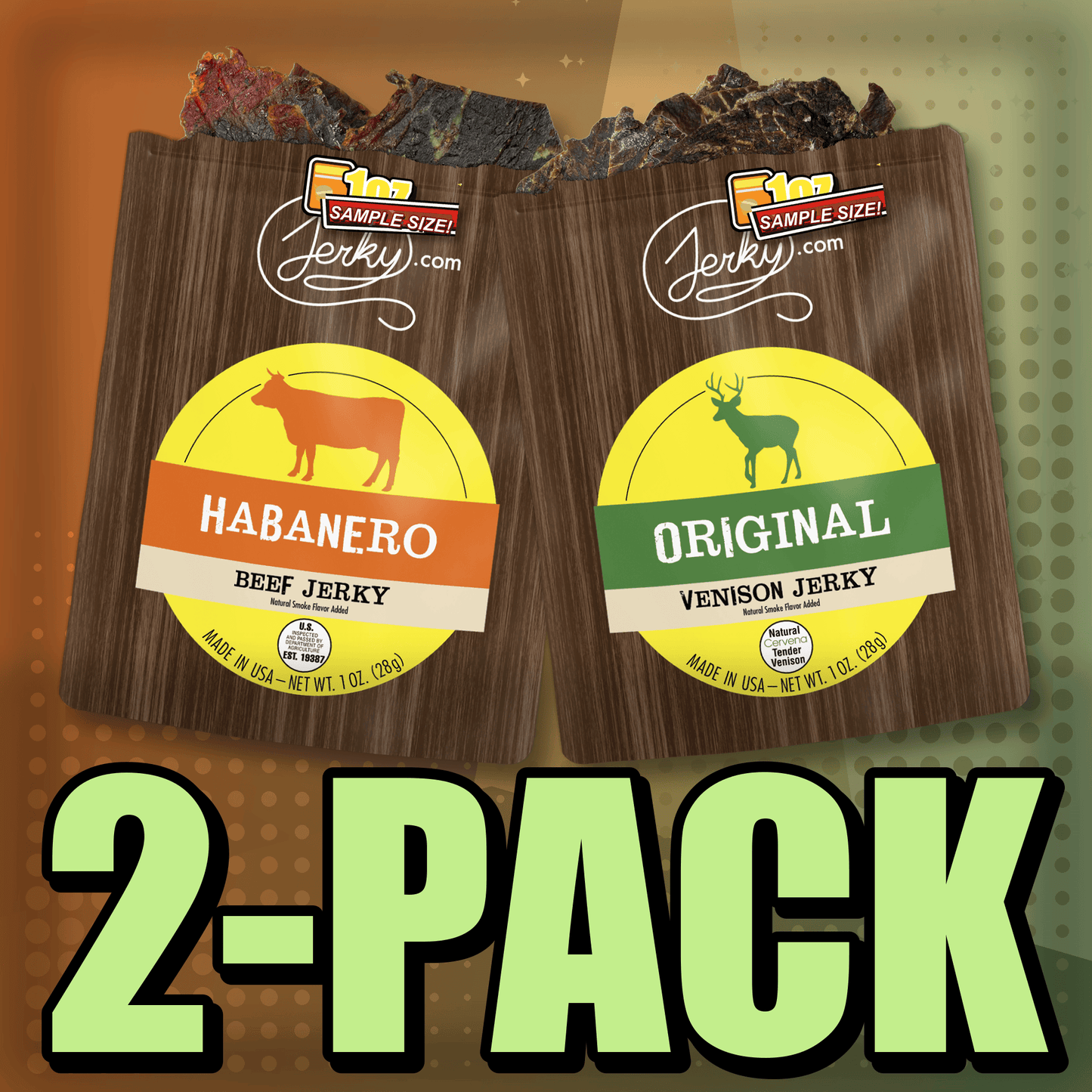 Habanero & Original Venison 2-Pack by Jerky.com