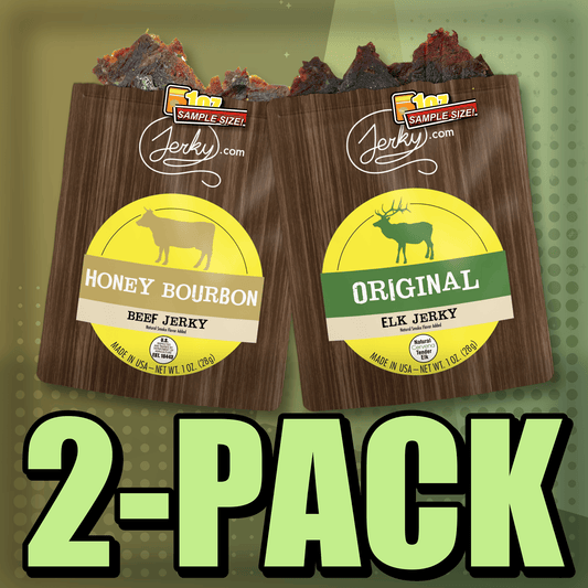 Honey Bourbon & Original Elk 2-Pack by Jerky.com