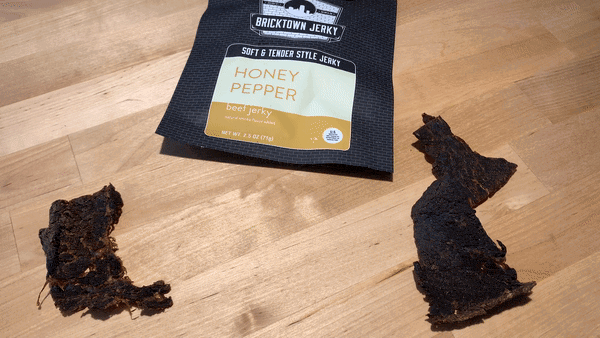 Soft and Tender Style Beef Jerky - Honey Pepper by Bricktown Jerky