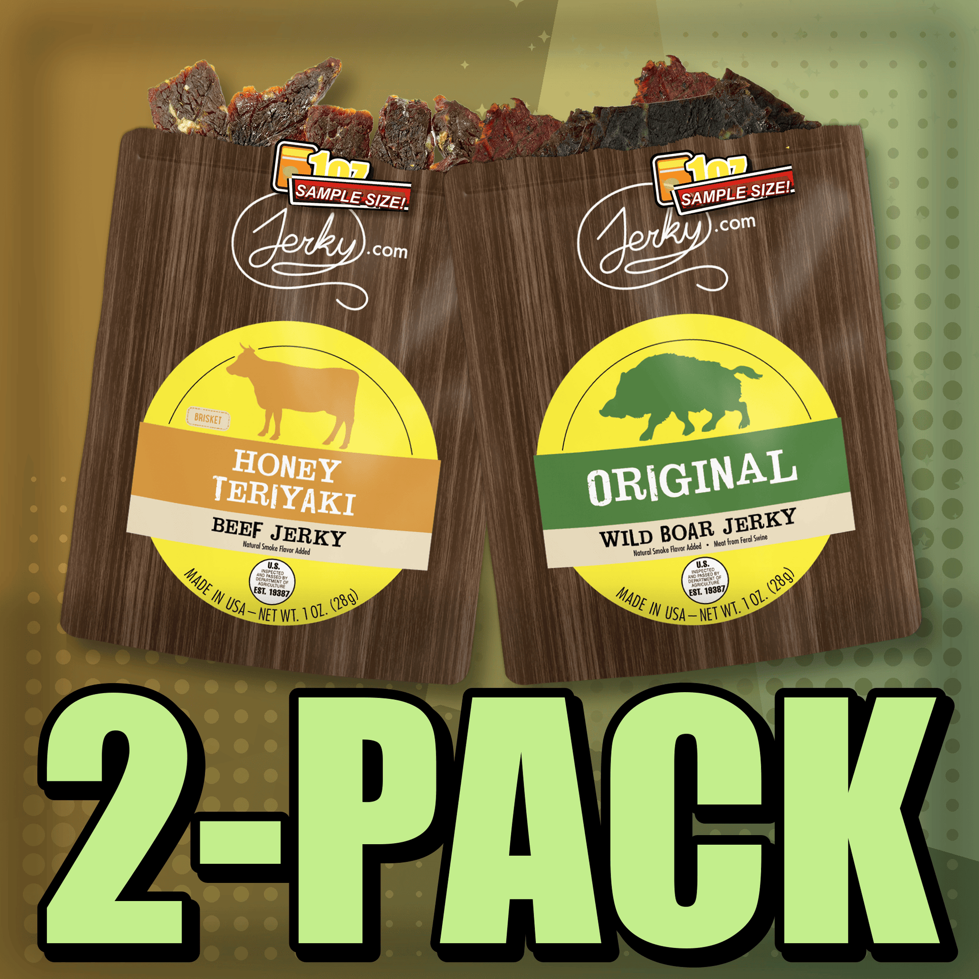 Honey Teriyaki & Original Boar 2-Pack by Jerky.com