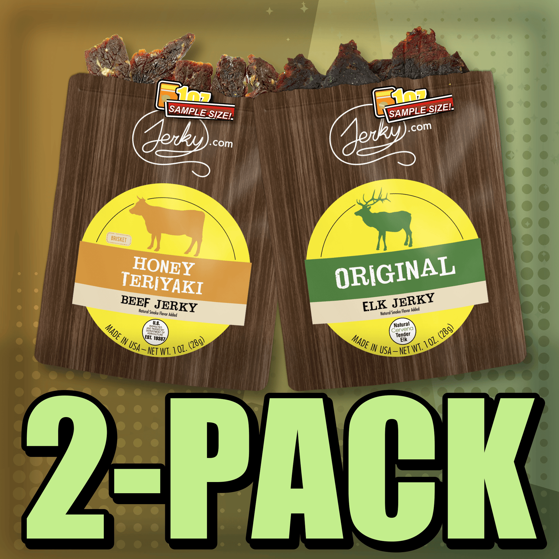 Honey Teriyaki & Original Elk 2-Pack by Jerky.com
