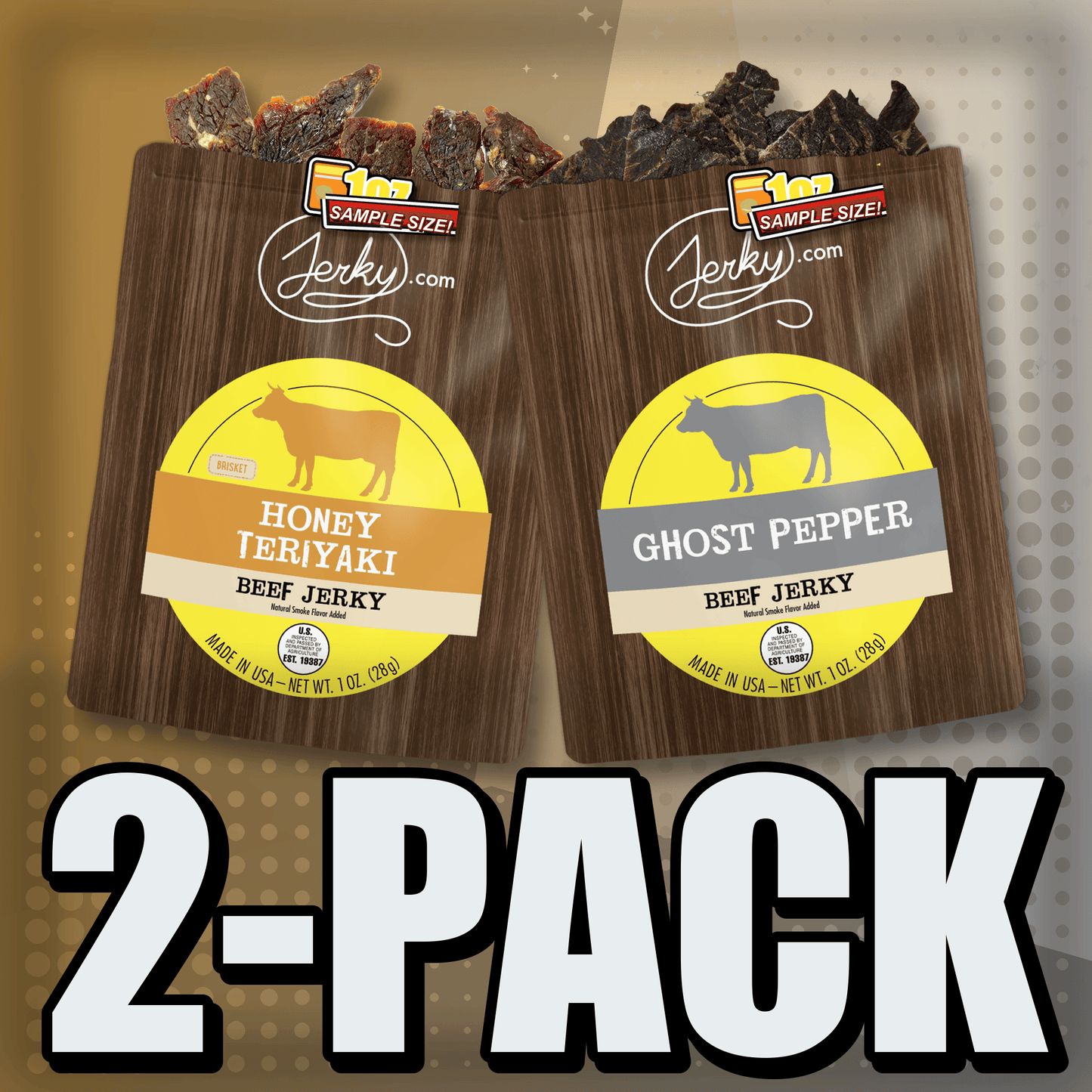 Honey Teriyaki & Ghost Pepper 2-Pack by Jerky.com