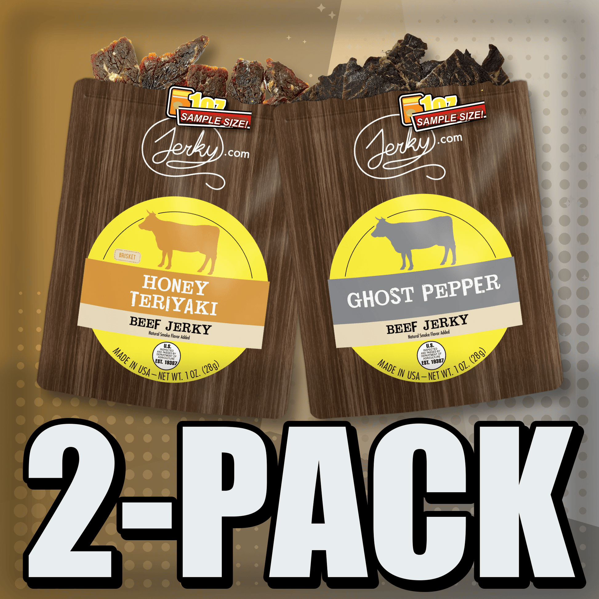 Honey Teriyaki & Ghost Pepper 2-Pack by Jerky.com