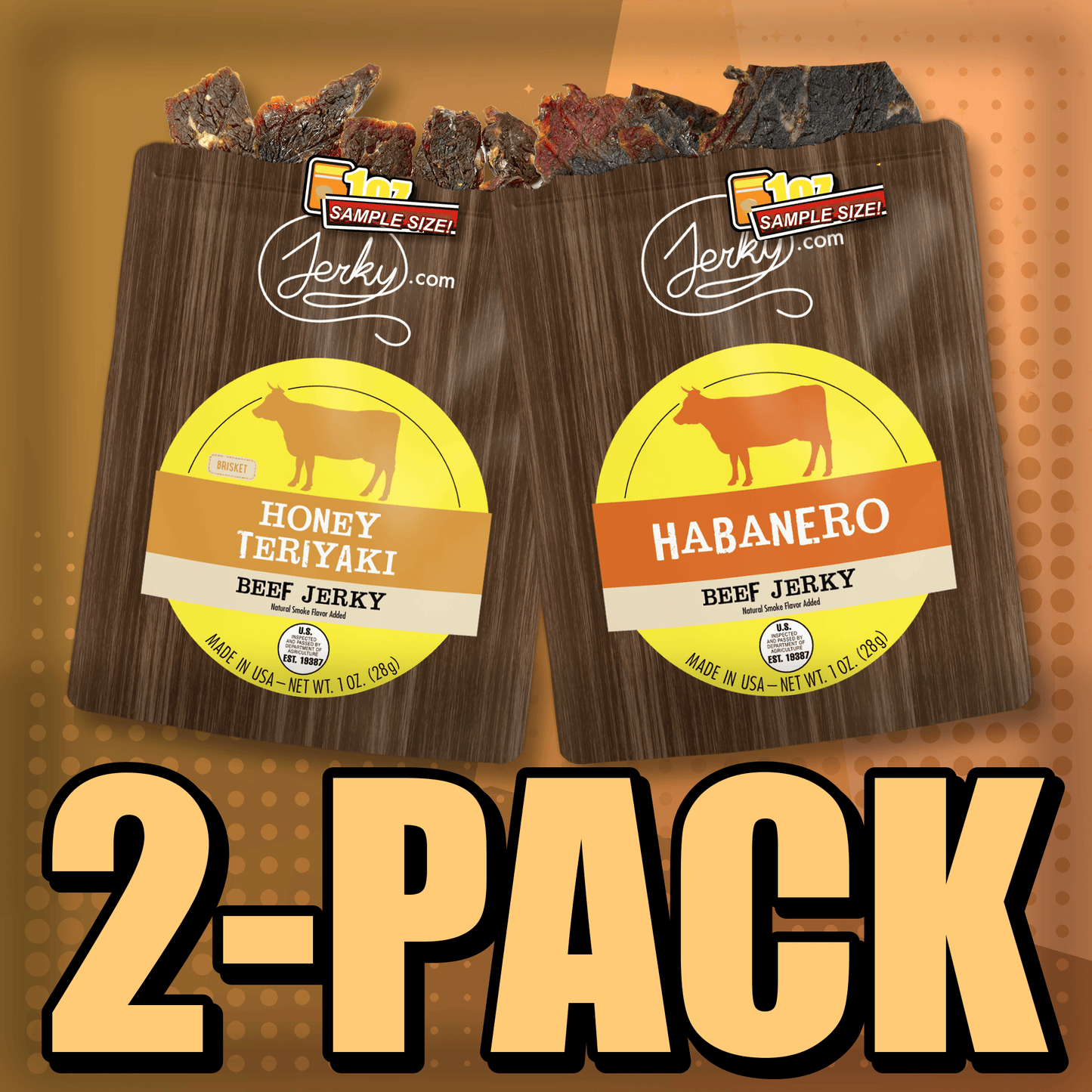 Honey Teriyaki & Habanero 2-Pack by Jerky.com