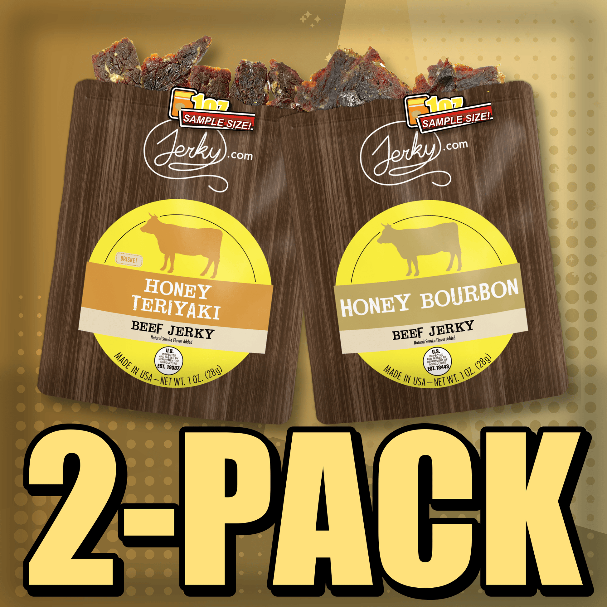Honey Teriyaki & Honey Bourbon 2-Pack by Jerky.com