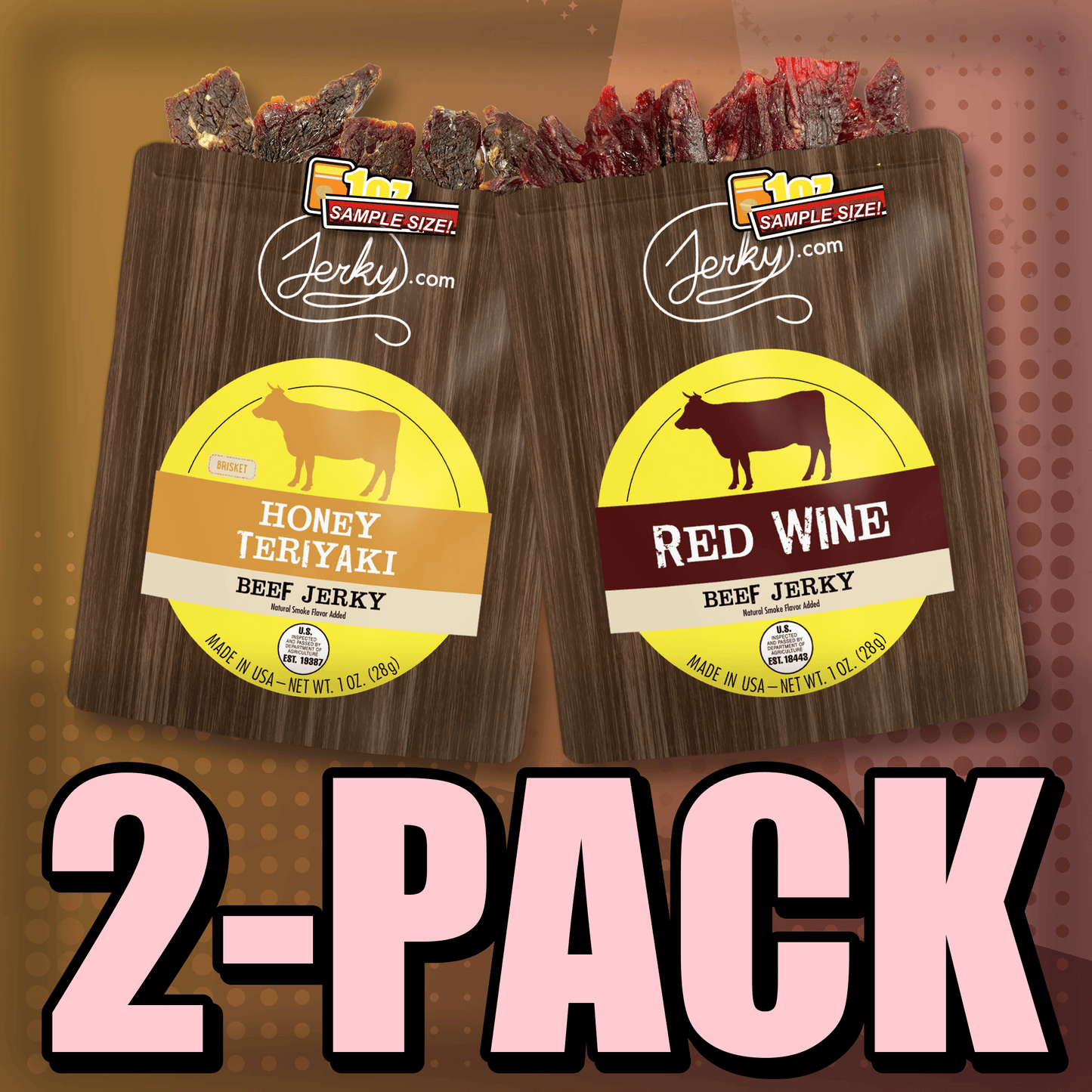 Honey Teriyaki & Red Wine 2-Pack by Jerky.com