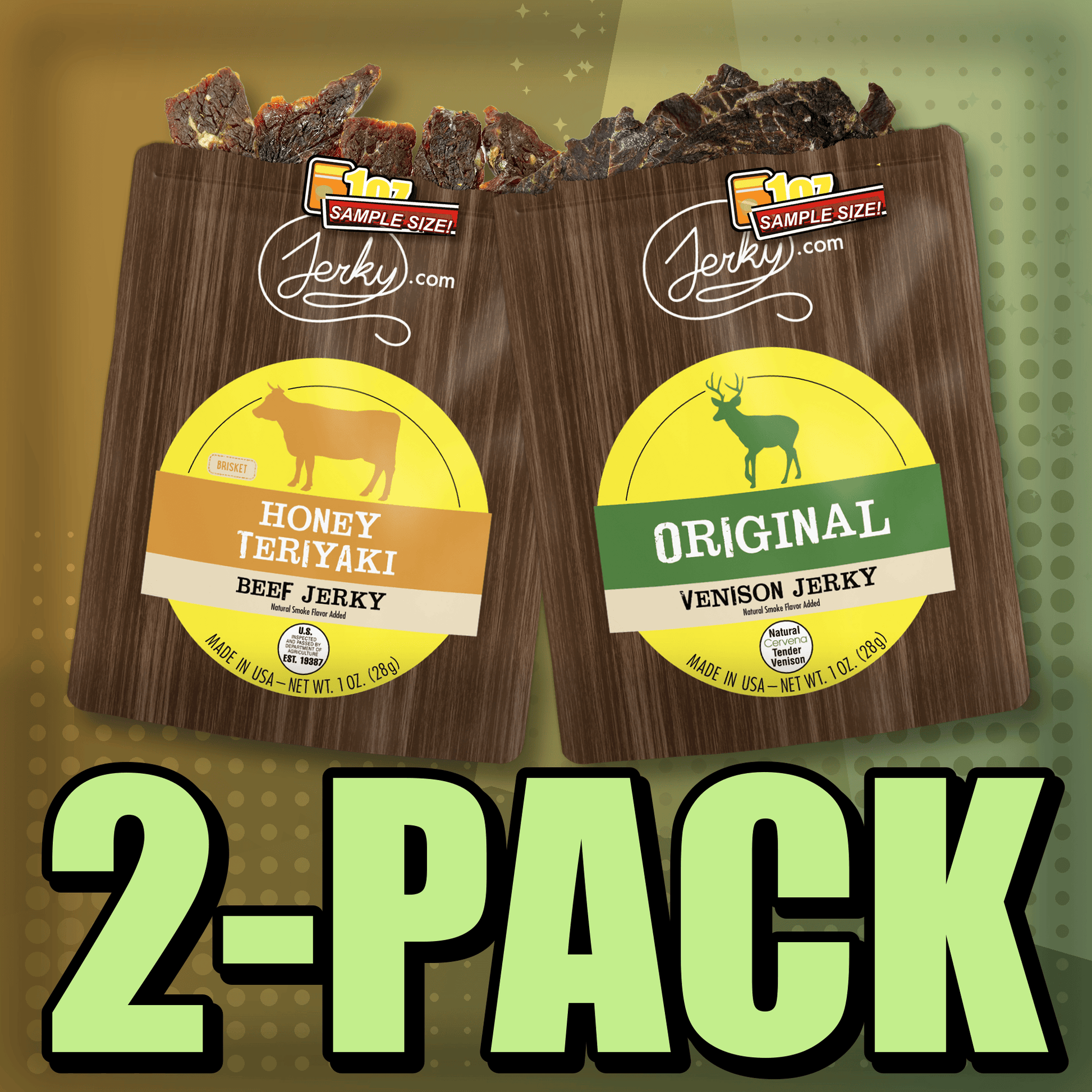 Honey Teriyaki & Original Venison 2-Pack by Jerky.com