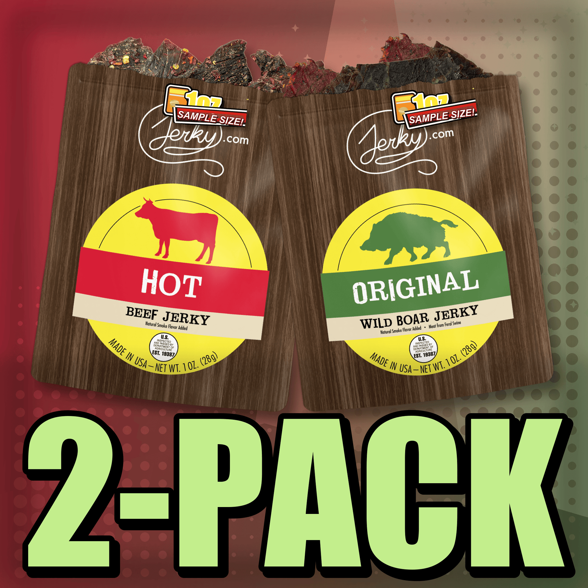 Hot & Original Boar 2-Pack by Jerky.com