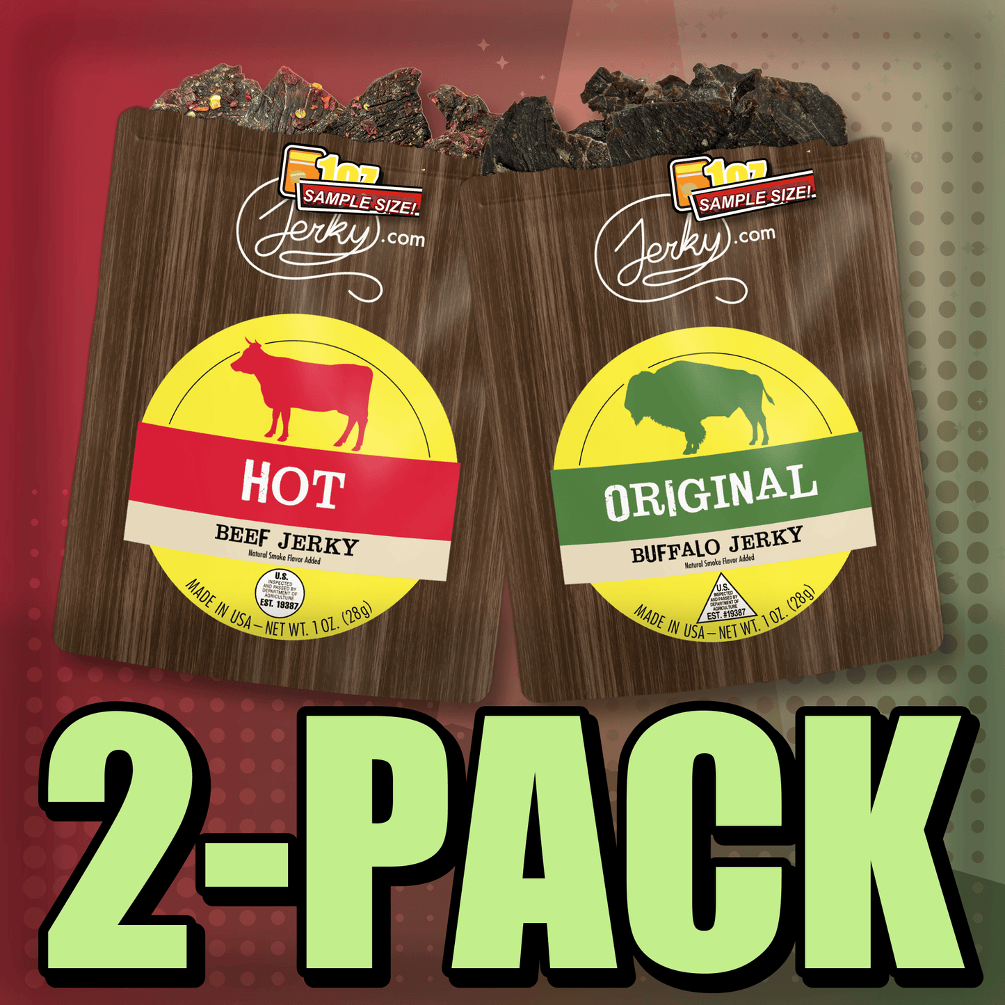 Hot & Original Buffalo 2-Pack by Jerky.com