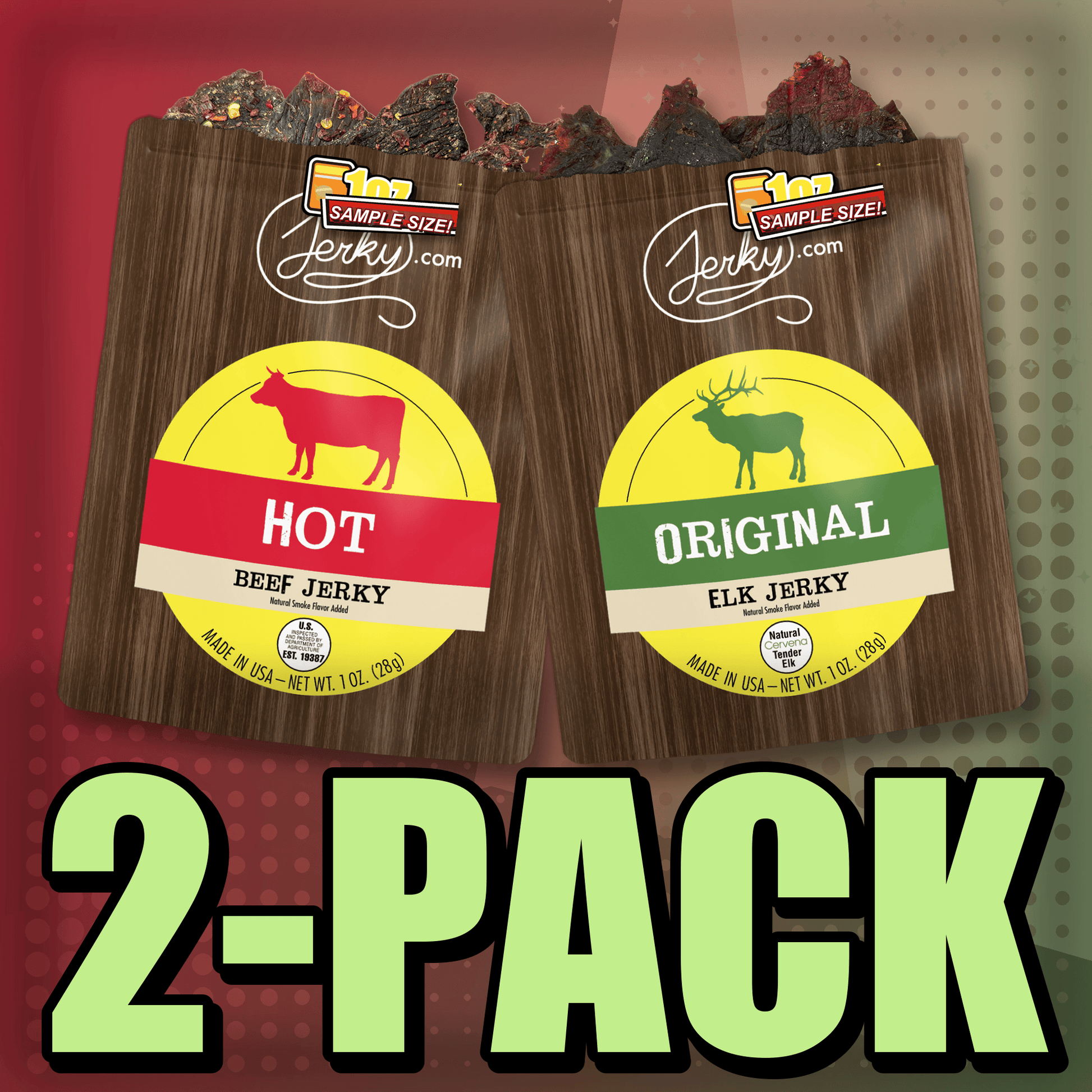 Hot & Original Elk 2-Pack by Jerky.com