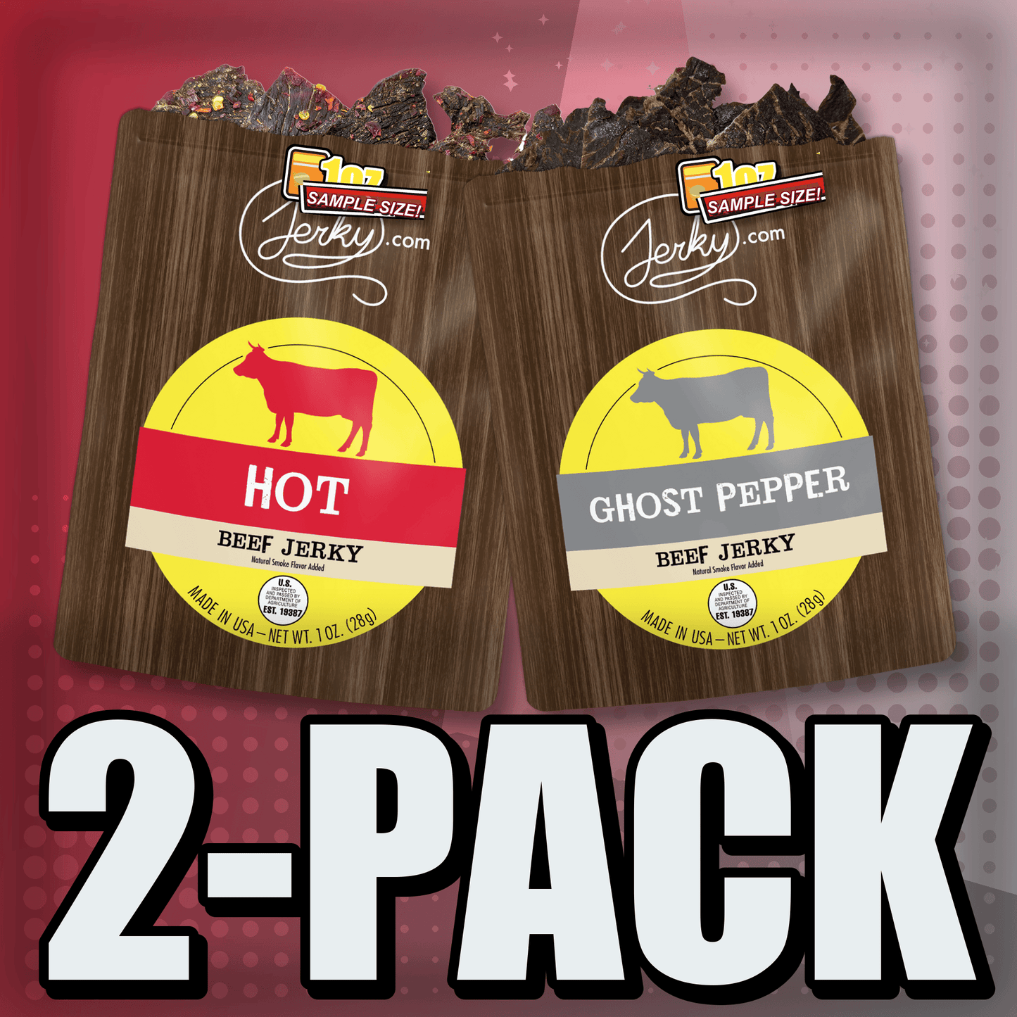 Hot & Ghost Pepper 2-Pack by Jerky.com