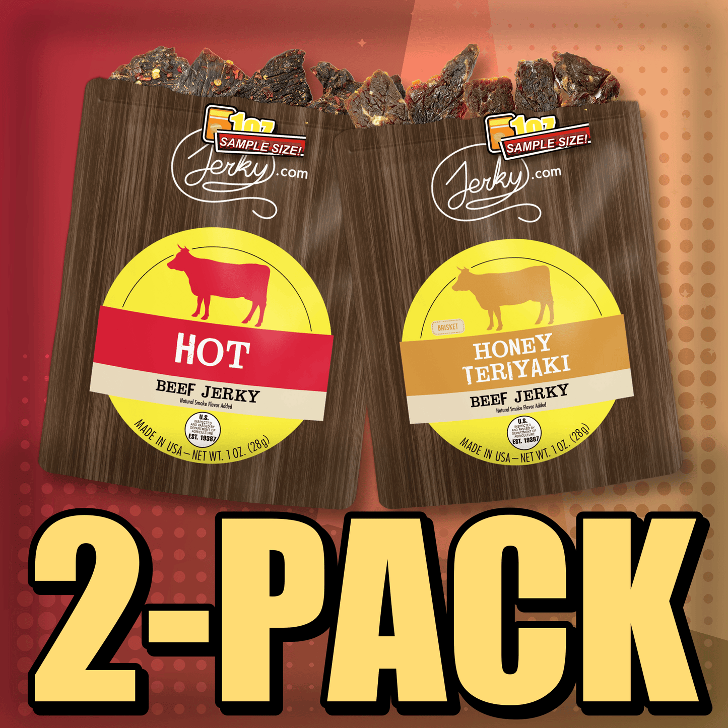 Hot & Honey Teriyaki 2-Pack by Jerky.com