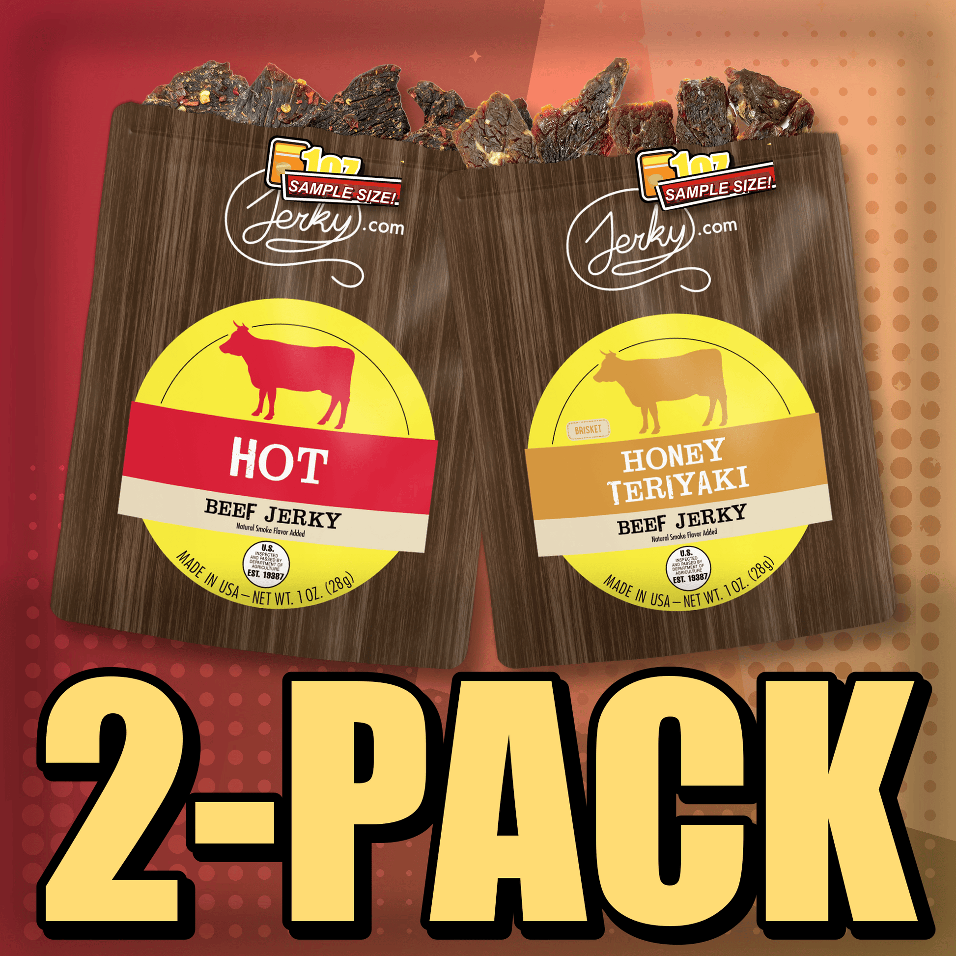 Hot & Honey Teriyaki 2-Pack by Jerky.com