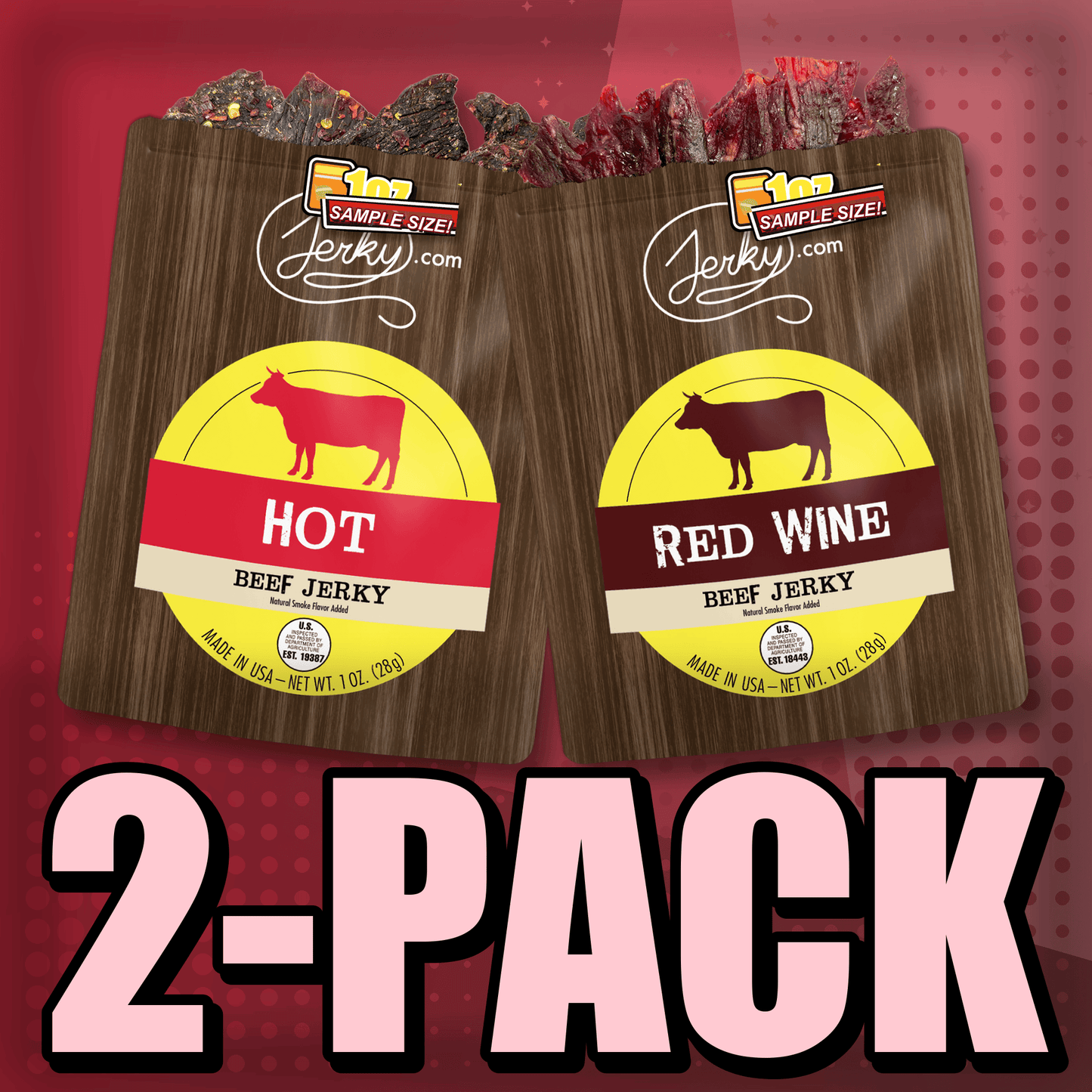 Hot & Red Wine 2-Pack by Jerky.com
