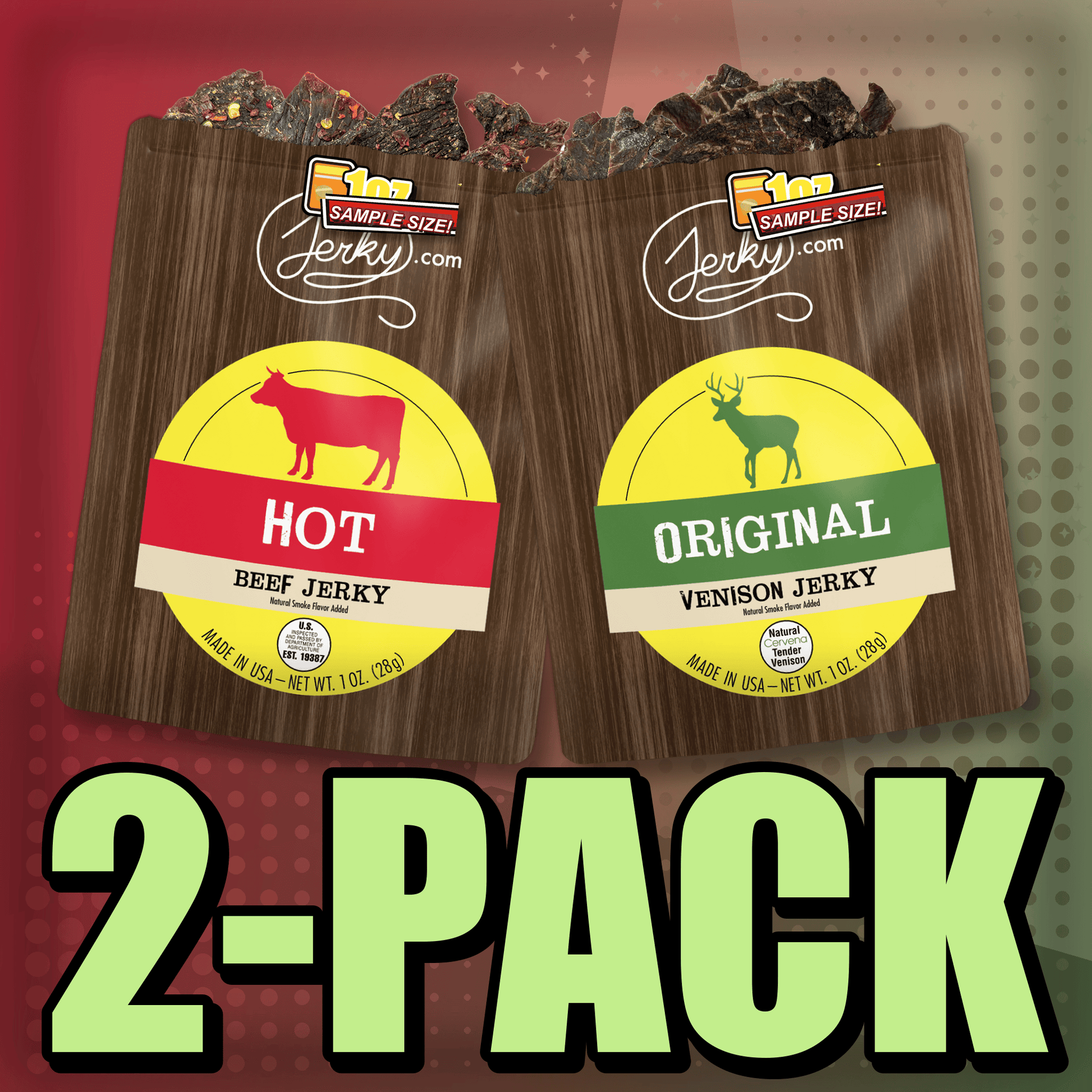 Hot & Original Venison 2-Pack by Jerky.com