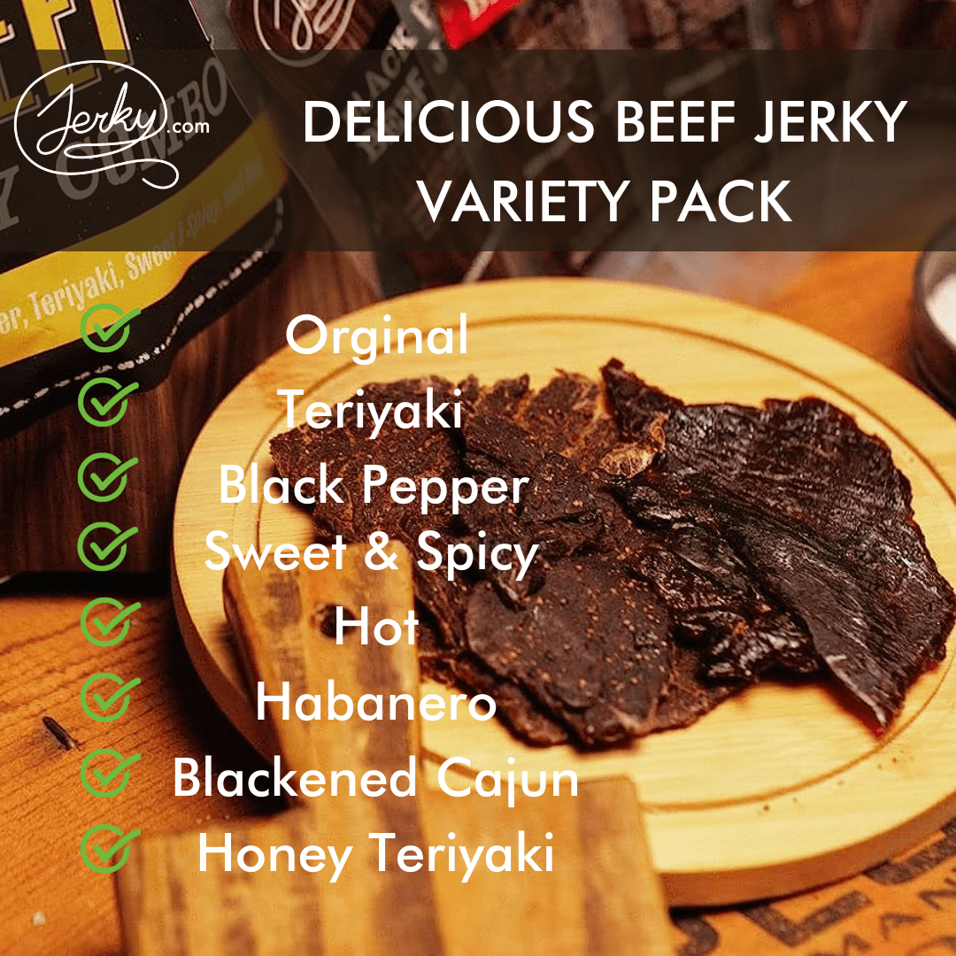 8 Piece Beef Jerky Sampler Pack by Jerky.com