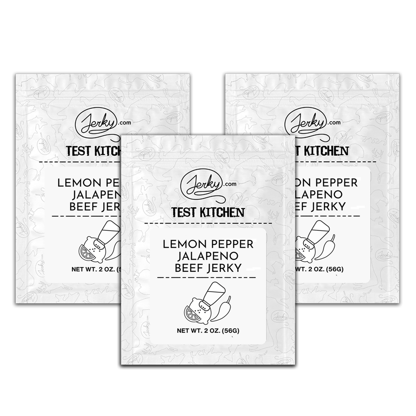 Test Kitchen Batch #48 - Lemon Pepper Jalapeno Beef Jerky 3-Pack by Jerky.com