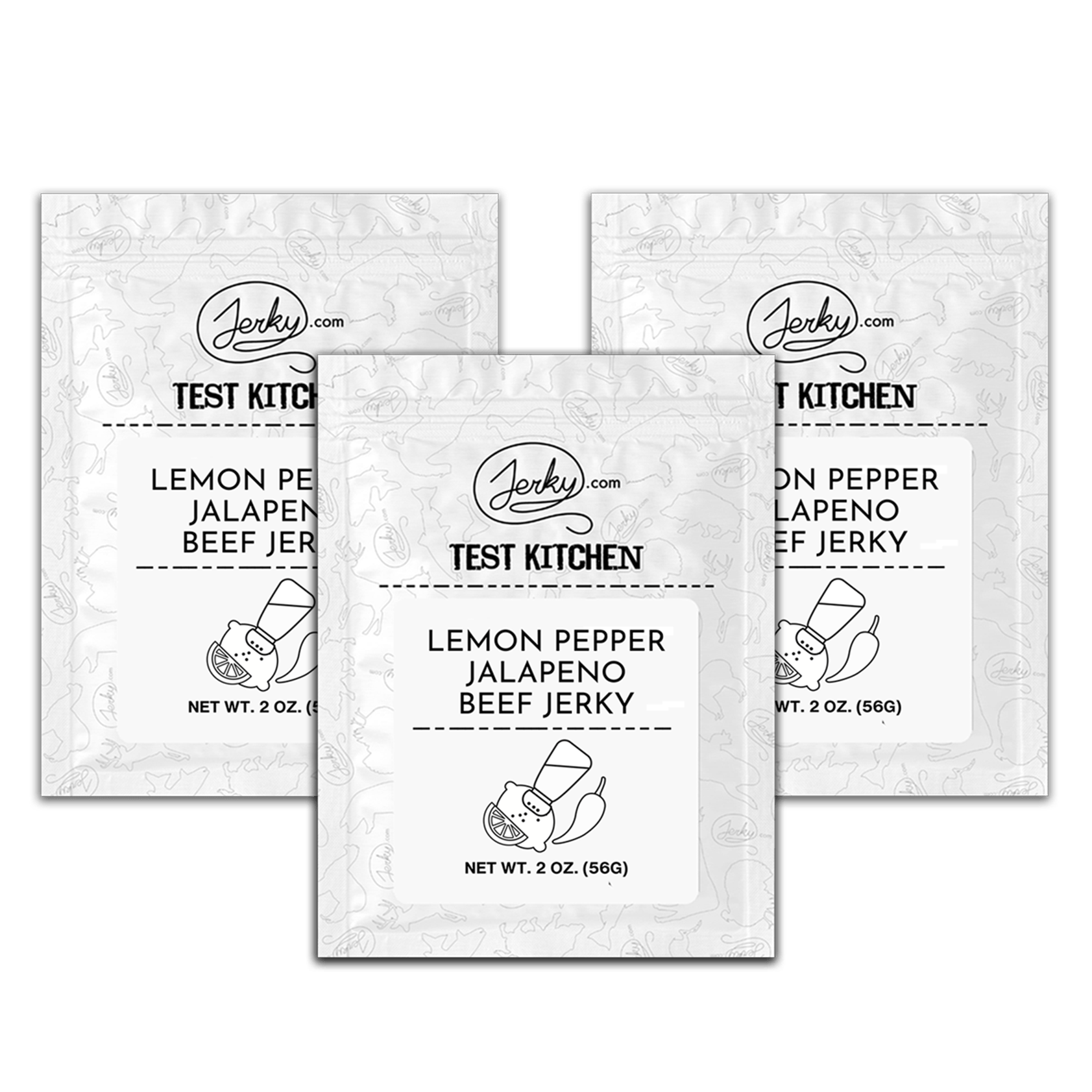 Test Kitchen Batch #48 - Lemon Pepper Jalapeno Beef Jerky 3-Pack by Jerky.com