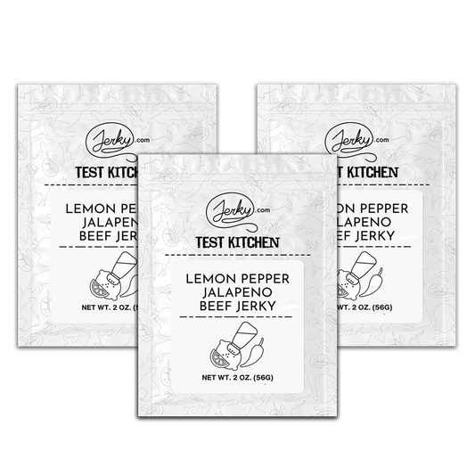 Test Kitchen Batch #48 - Lemon Pepper Jalapeno Beef Jerky 3-Pack by Jerky.com