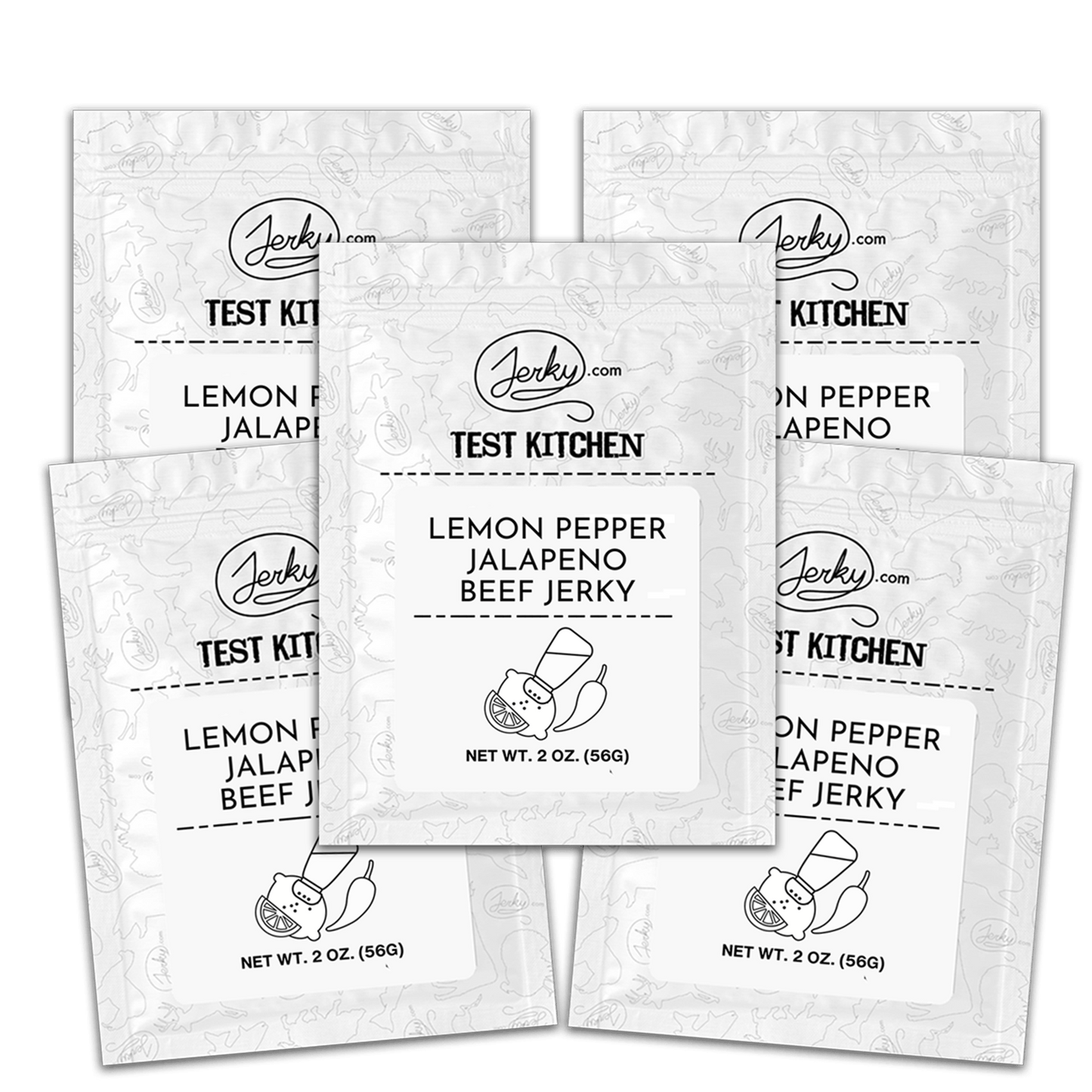 Test Kitchen Batch #48 - Lemon Pepper Jalapeno Beef Jerky 5-Pack by Jerky.com