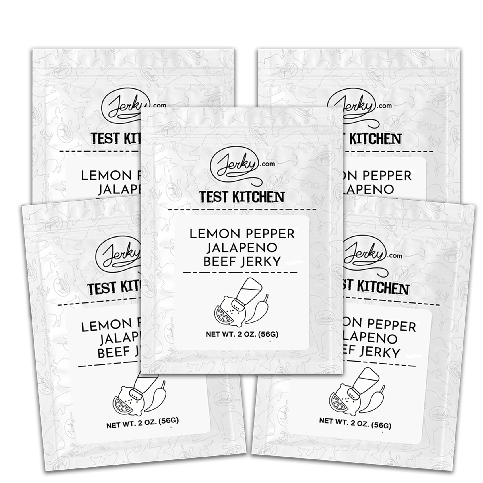 Test Kitchen Batch #48 - Lemon Pepper Jalapeno Beef Jerky 5-Pack by Jerky.com