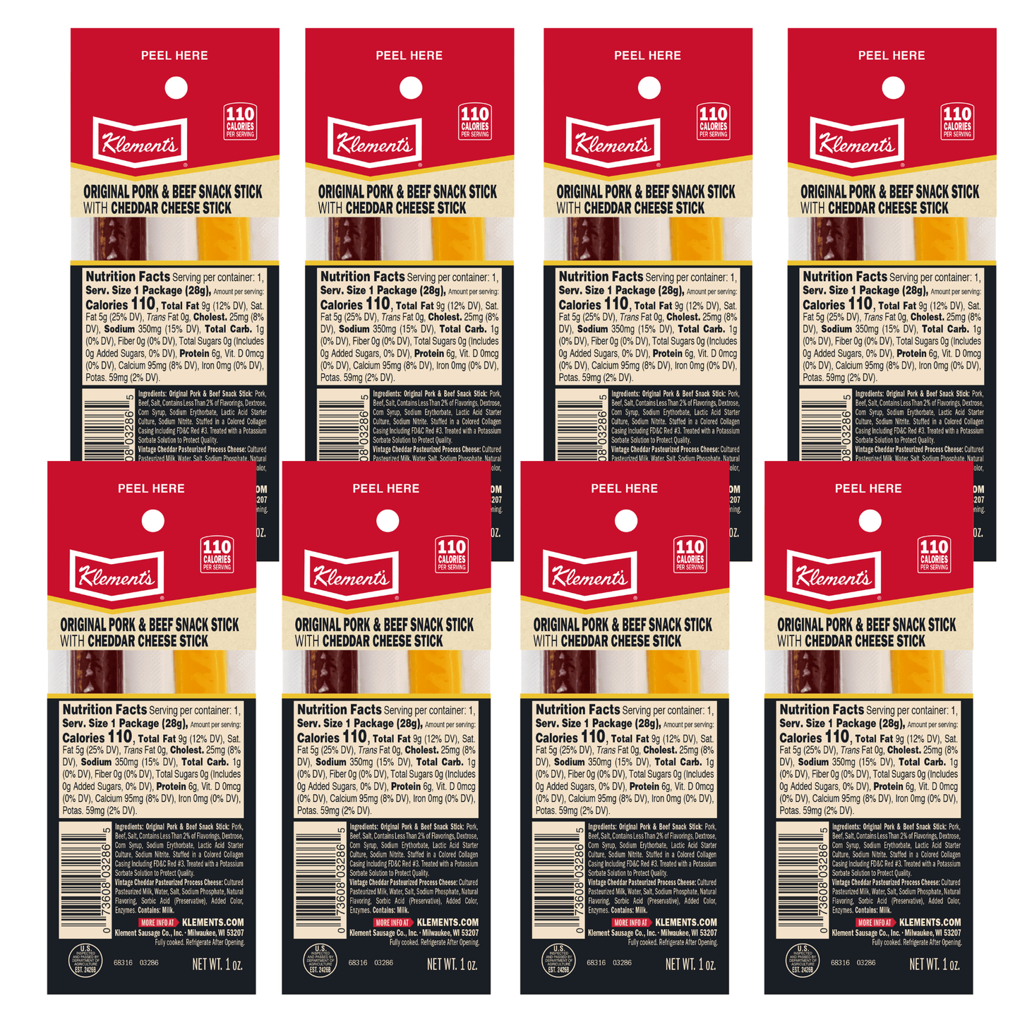 8 pc. Meat & Cheese Twin Packs