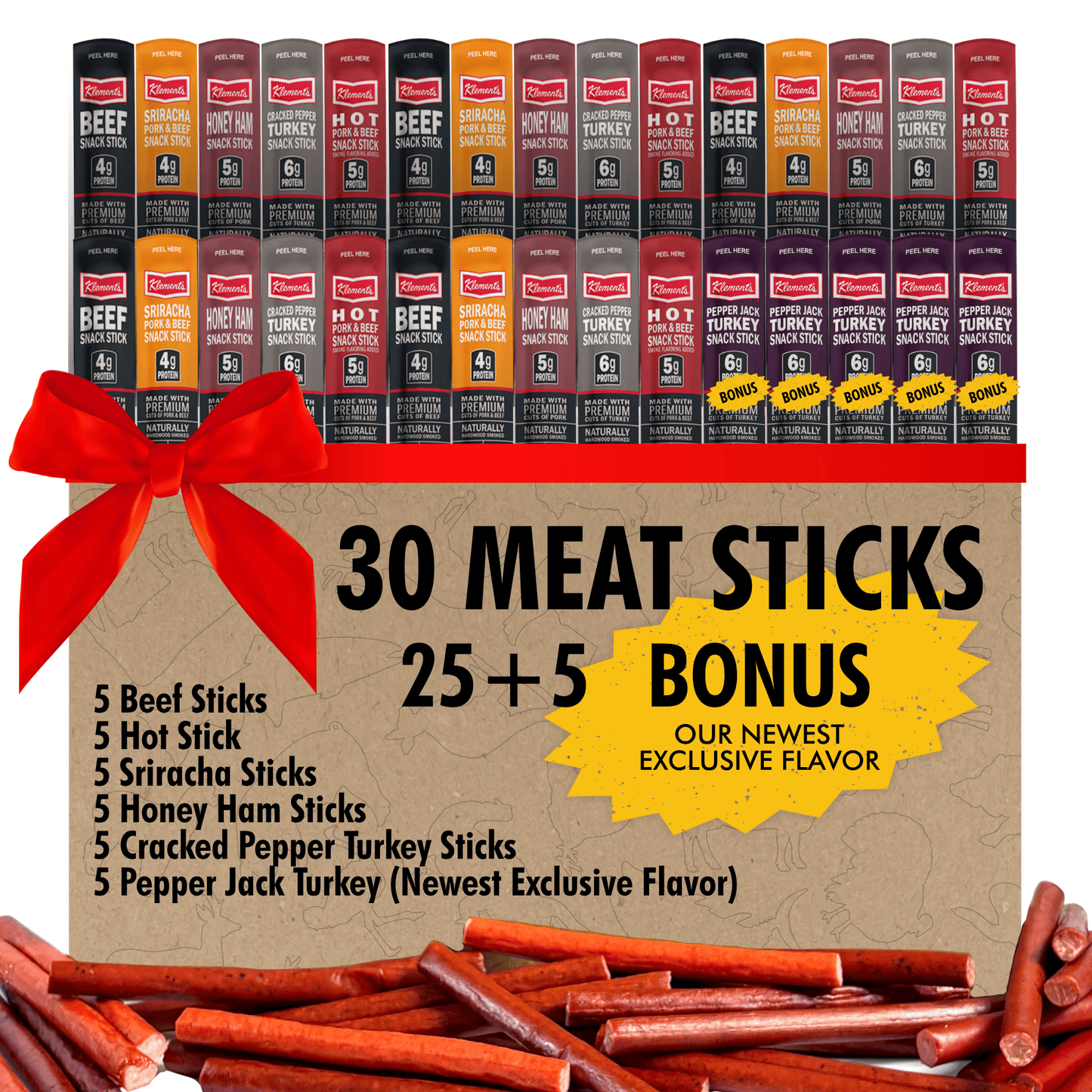 30 pc Meat Stick Variety Pack by Jerky.com