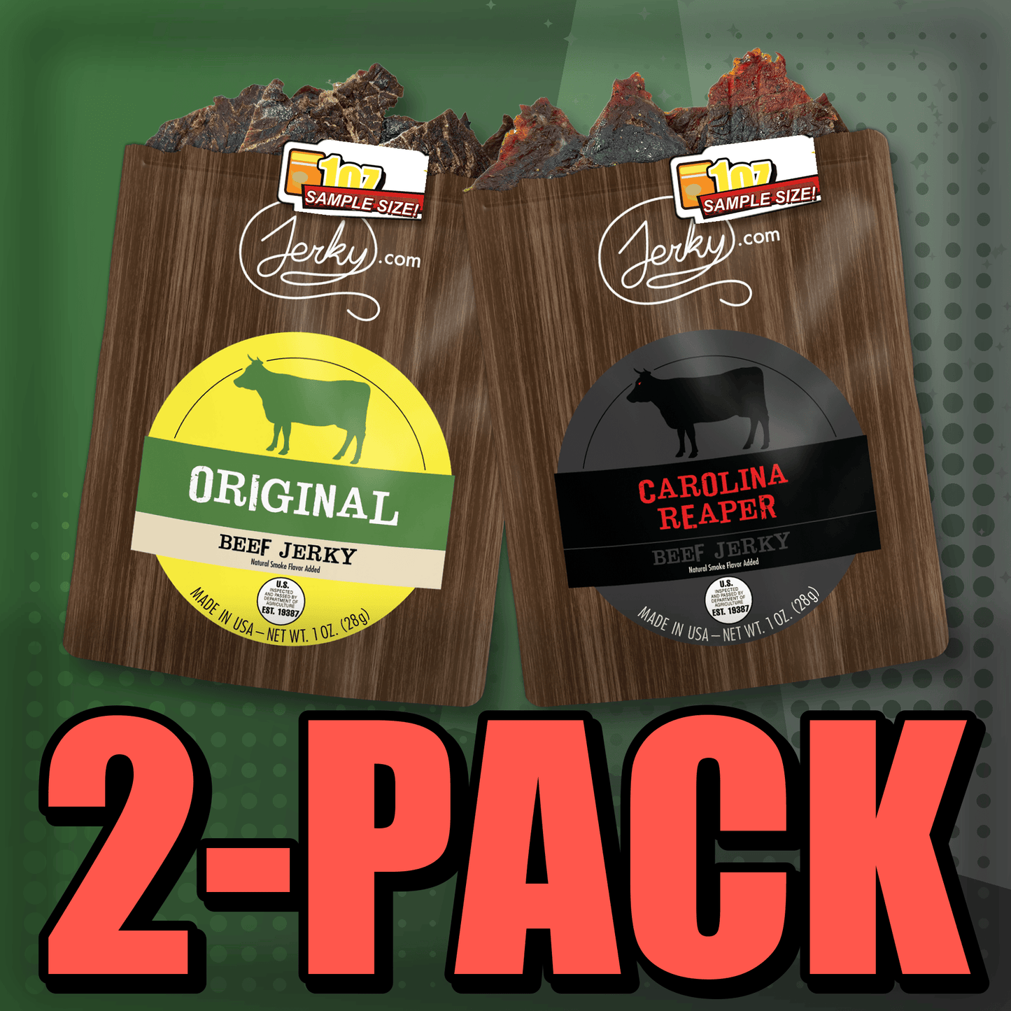 Original & Carolina Reaper 2-Pack by Jerky.com