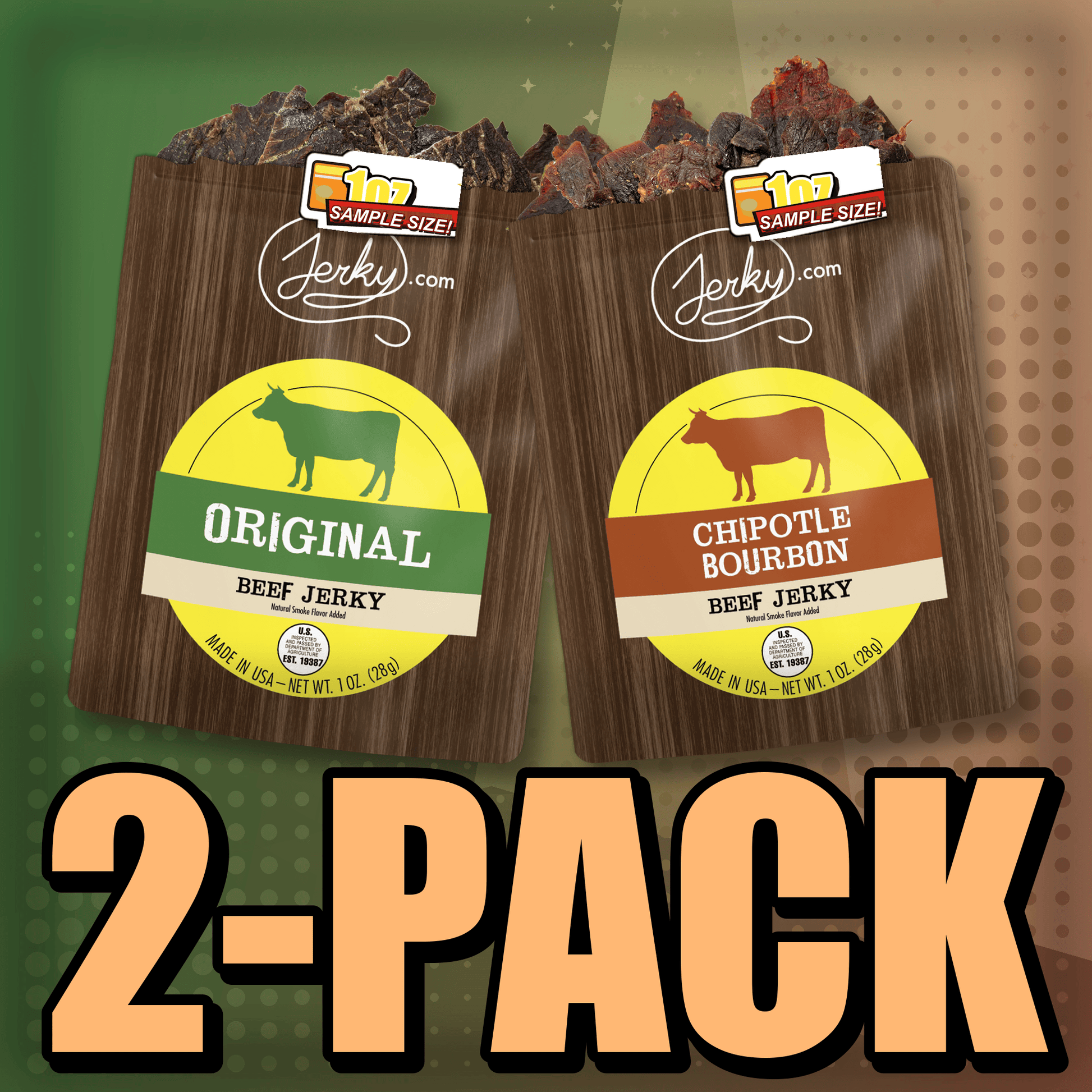 Original & Chipotle Bourbon 2-Pack by Jerky.com