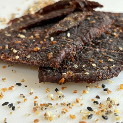 Everything Bagel Beef Jerky - Limited Edition Test Kitchen Jerky - 2.5 oz. by Jerky.com