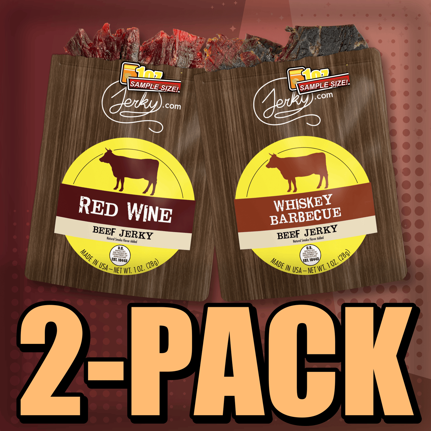 Red Wine & Whiskey BBQ 2-Pack by Jerky.com