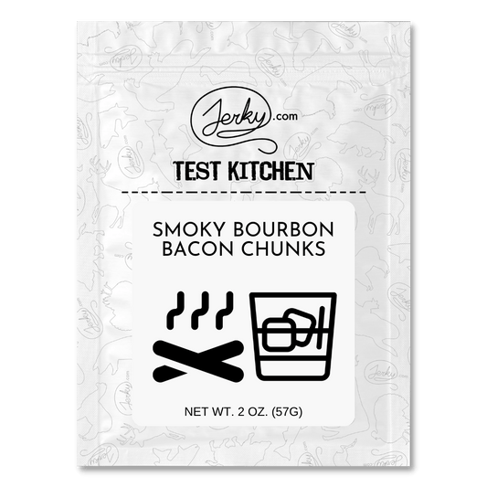 Test Kitchen - Smoky Bourbon Bacon Chunks by Jerky.com