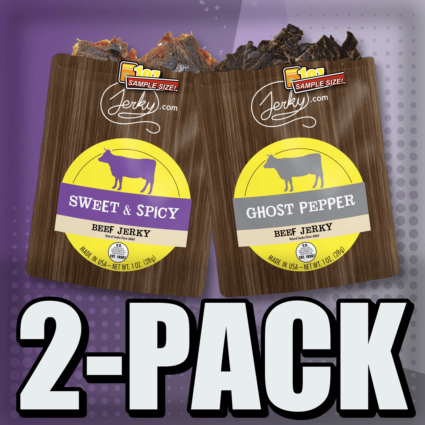 Sweet & Spicy & Ghost Pepper 2-Pack by Jerky.com
