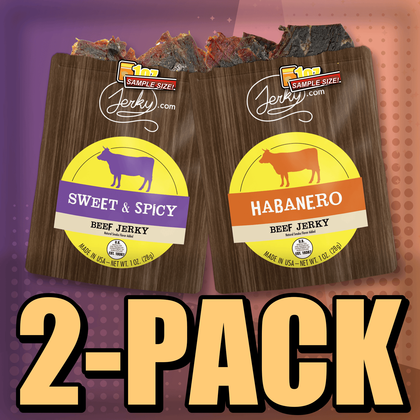 Sweet & Spicy & Habanero 2-Pack by Jerky.com