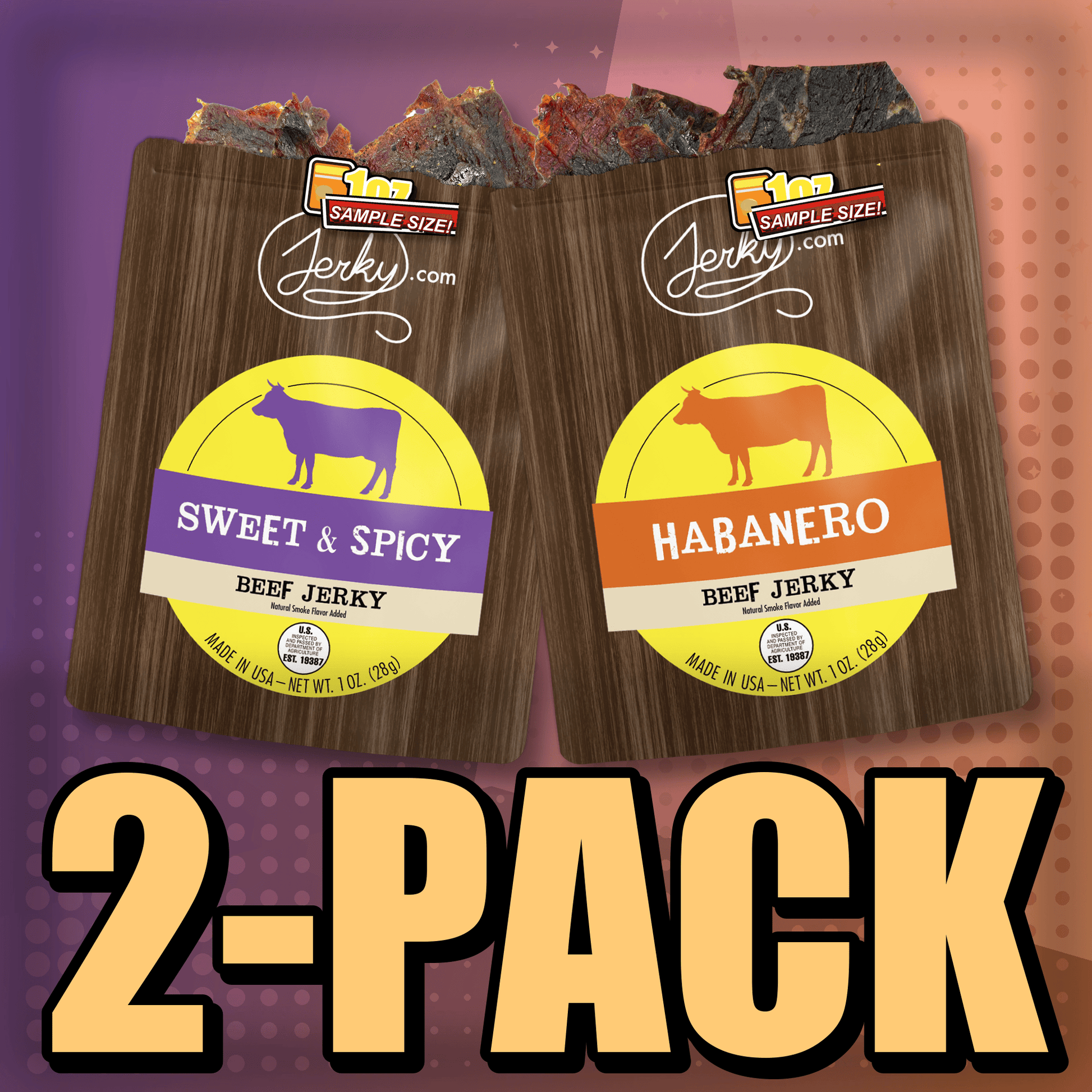 Sweet & Spicy & Habanero 2-Pack by Jerky.com