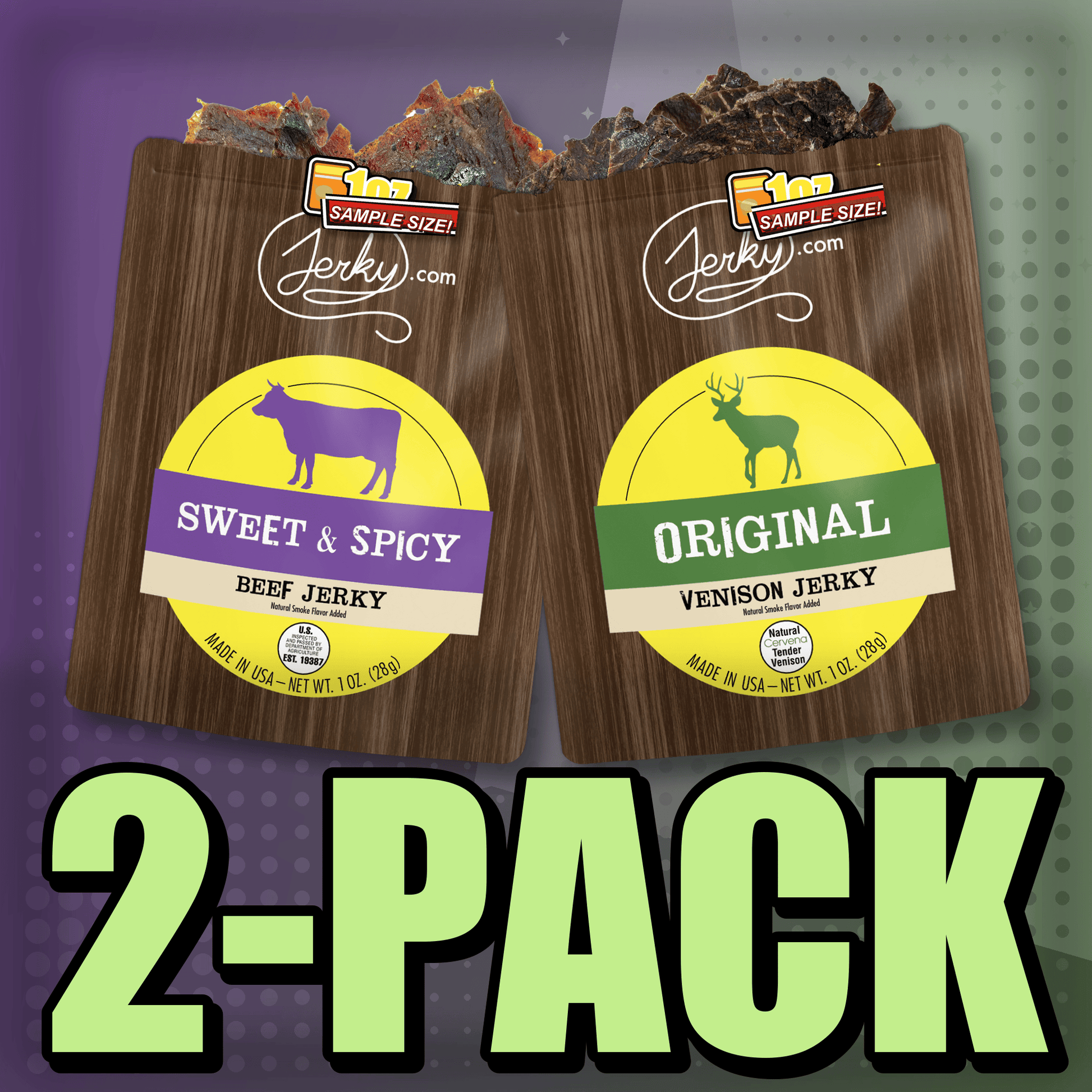 Sweet & Spicy & Original Venison 2-Pack by Jerky.com