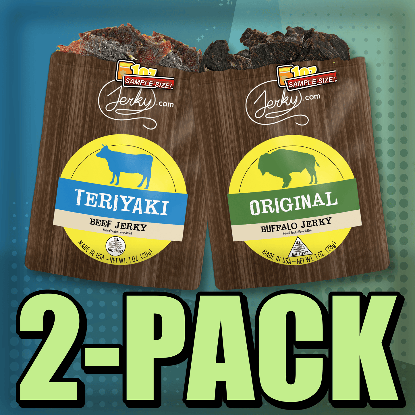 Teriyaki & Buffalo 2-Pack by Jerky.com