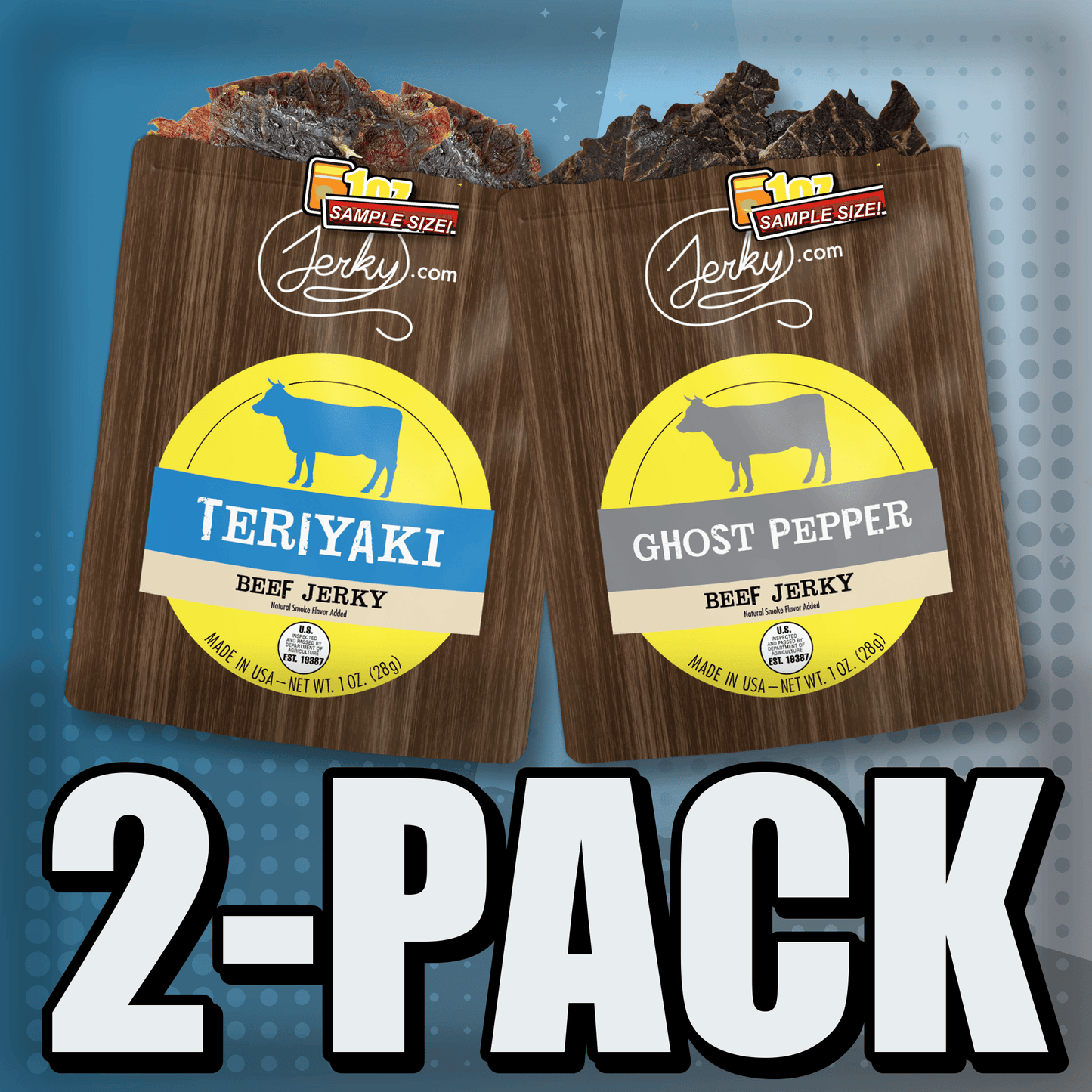 Teriyaki & Ghost Pepper 2-Pack by Jerky.com